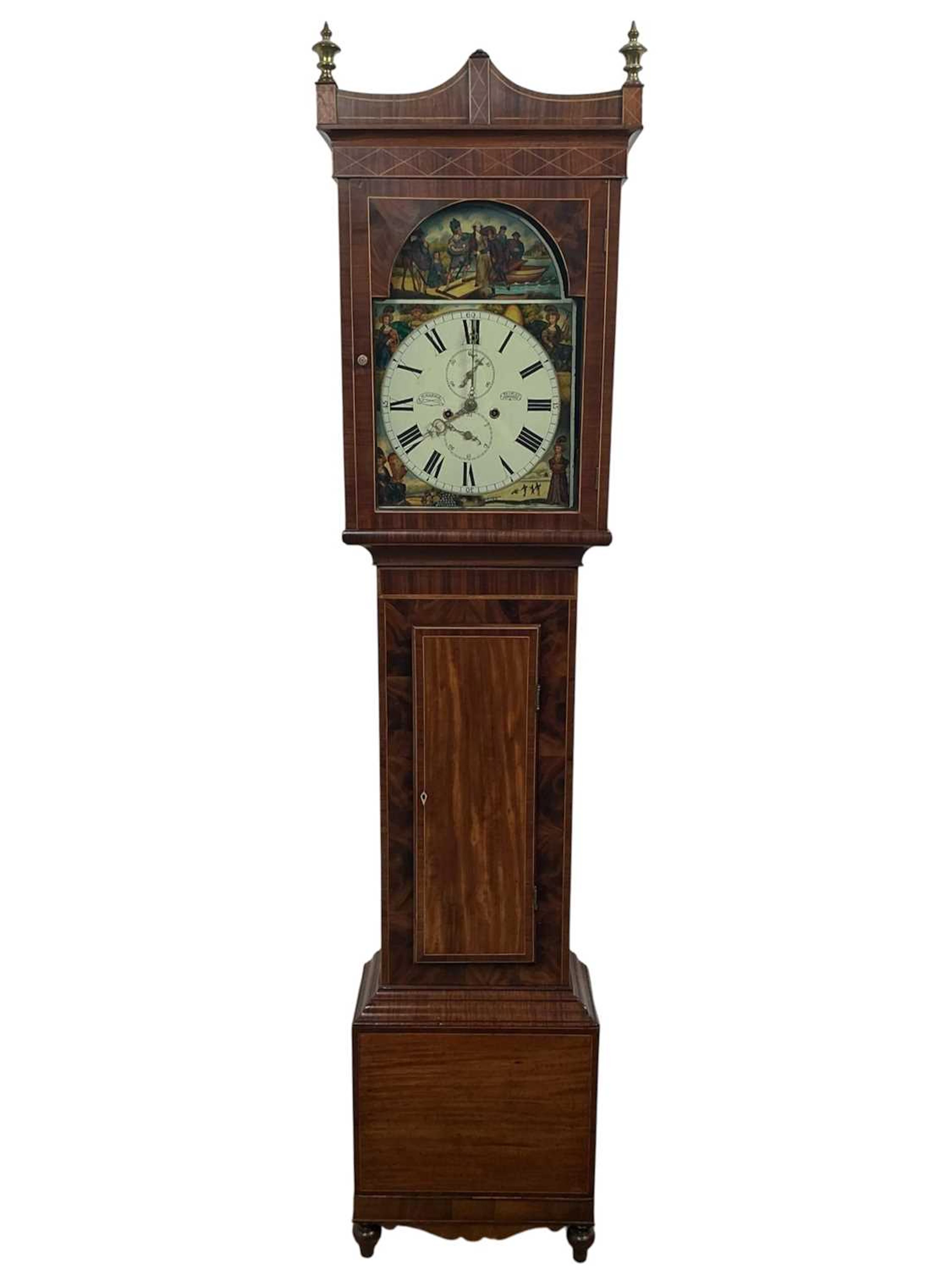 ROBERT HARRIS OF PAISLEY MAHOGANY LONGCASE CLOCK MID 19TH CENTURY