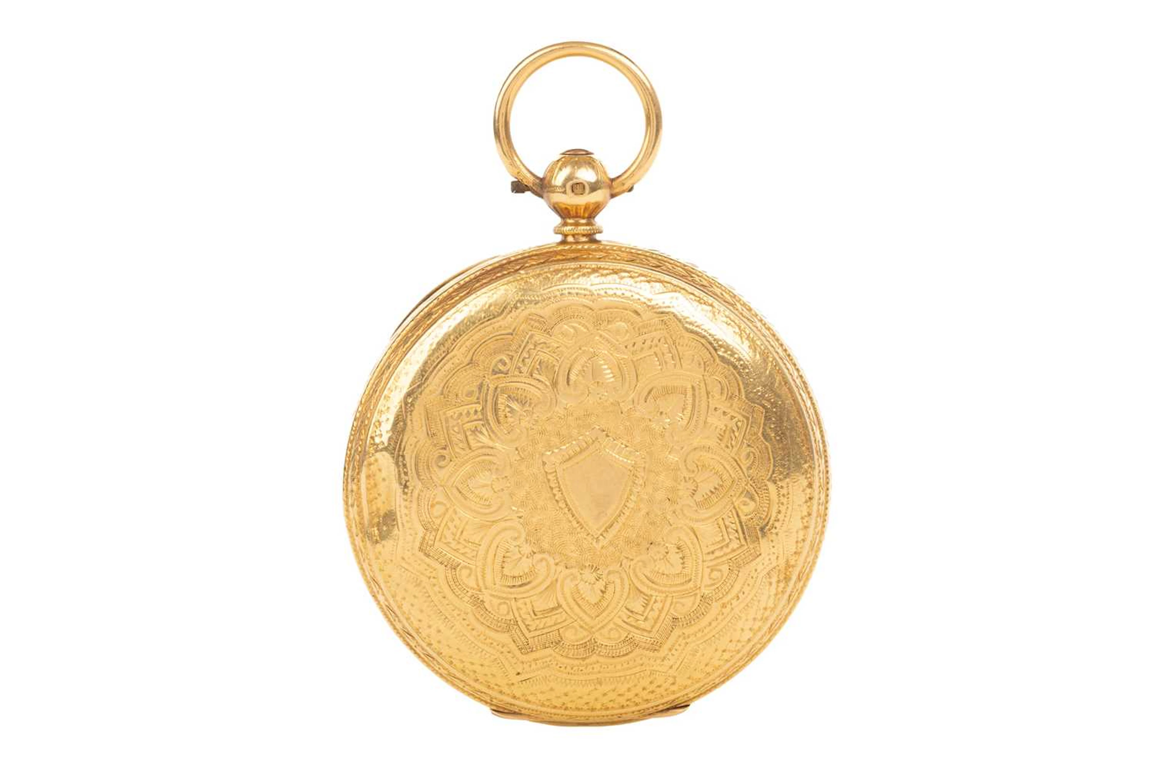 GOLD OPEN FACE POCKET WATCH LATE 19TH/EARLY 20TH CENTURY