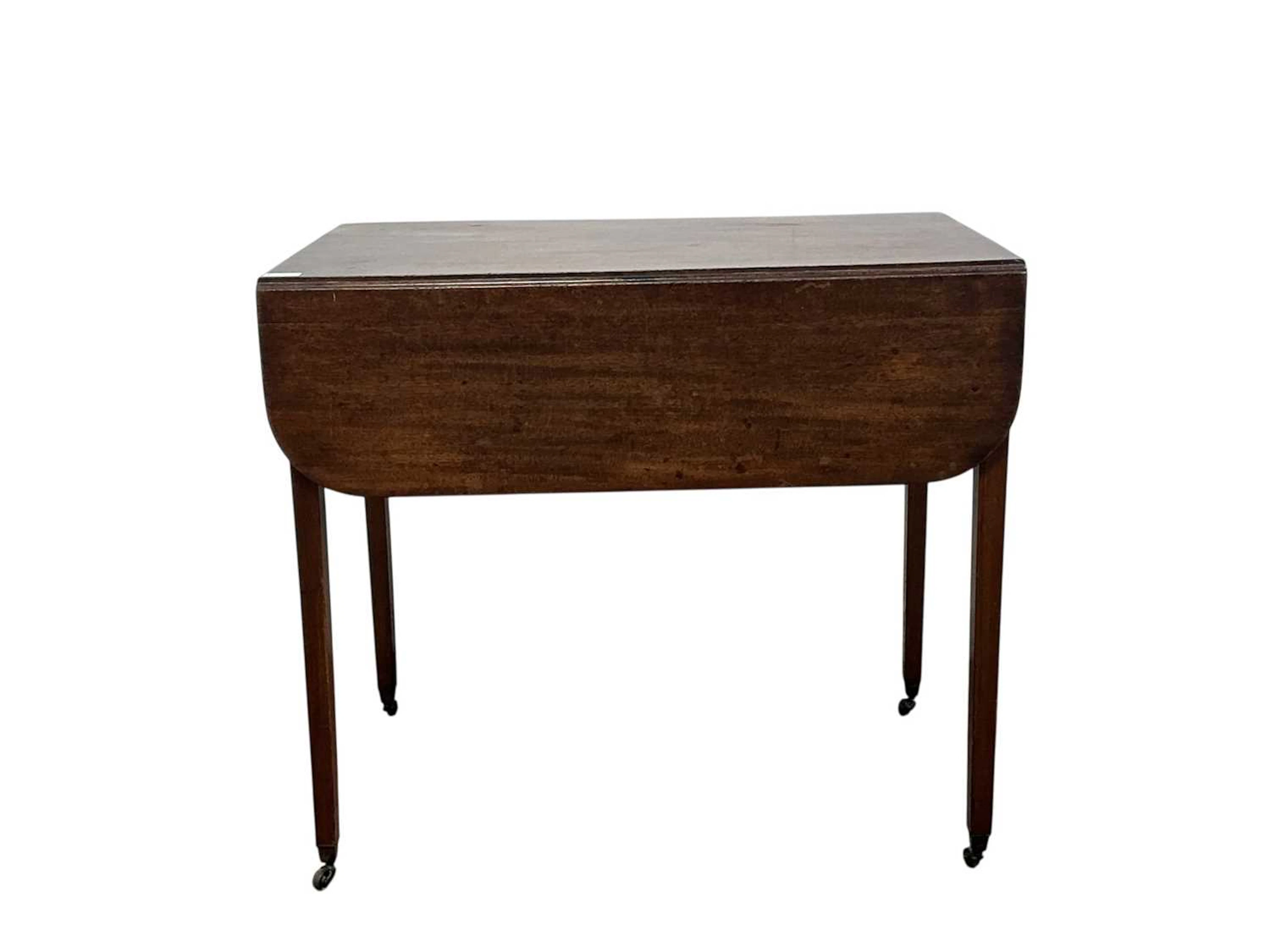 VICTORIAN MAHOGANY PEMBROKE TABLE LATE 19TH CENTURY