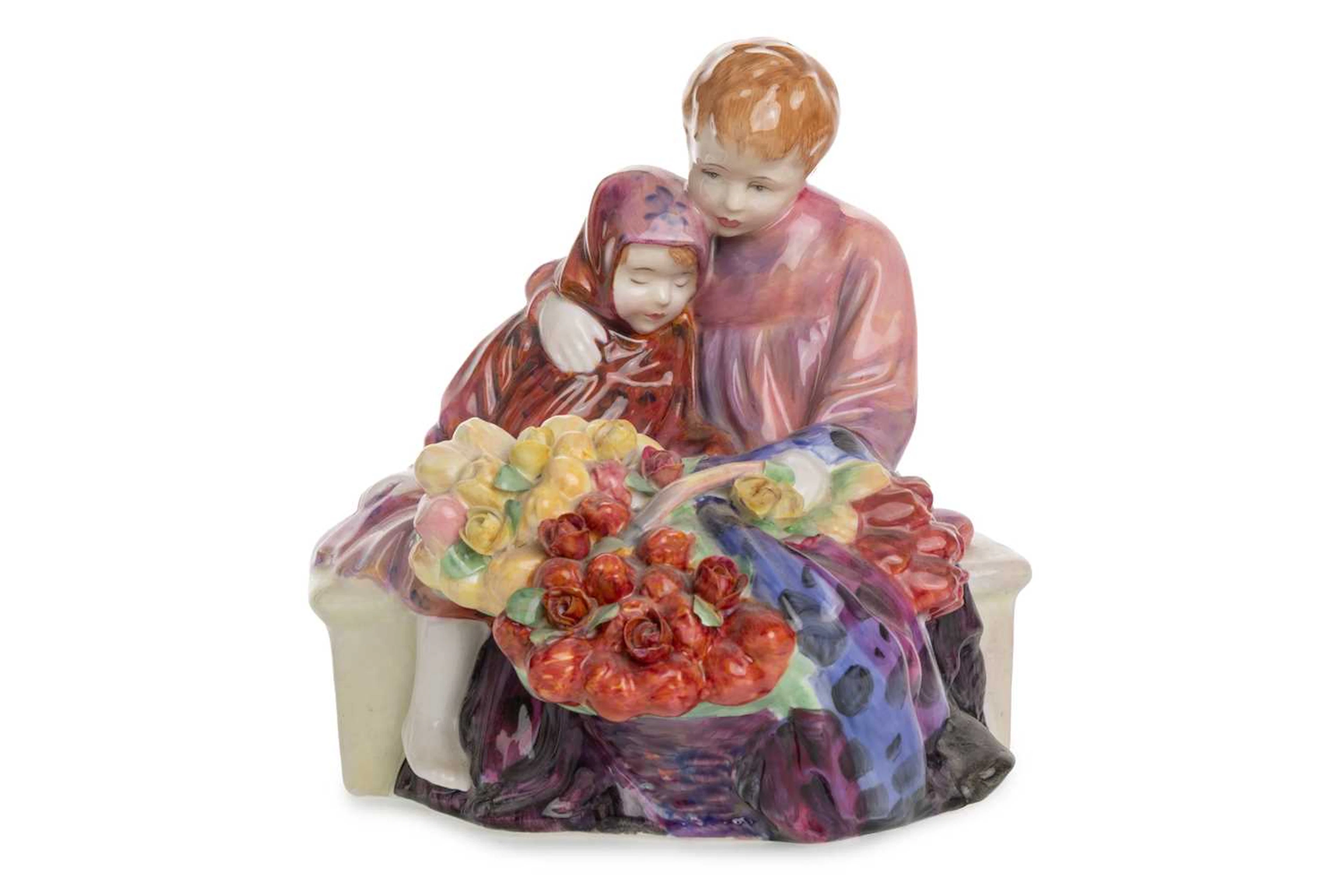ROYAL DOULTON FIGURE OF THE FLOWER SELLERS CHILDREN LATE 20TH CENTURY