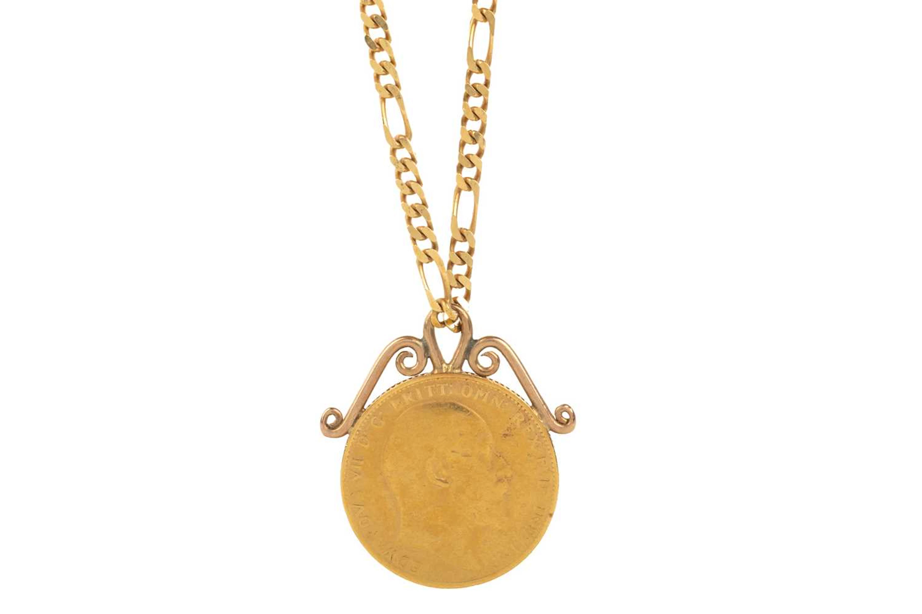 EDWARD VII GOLD SOVEREIGN NECKLACE 1910