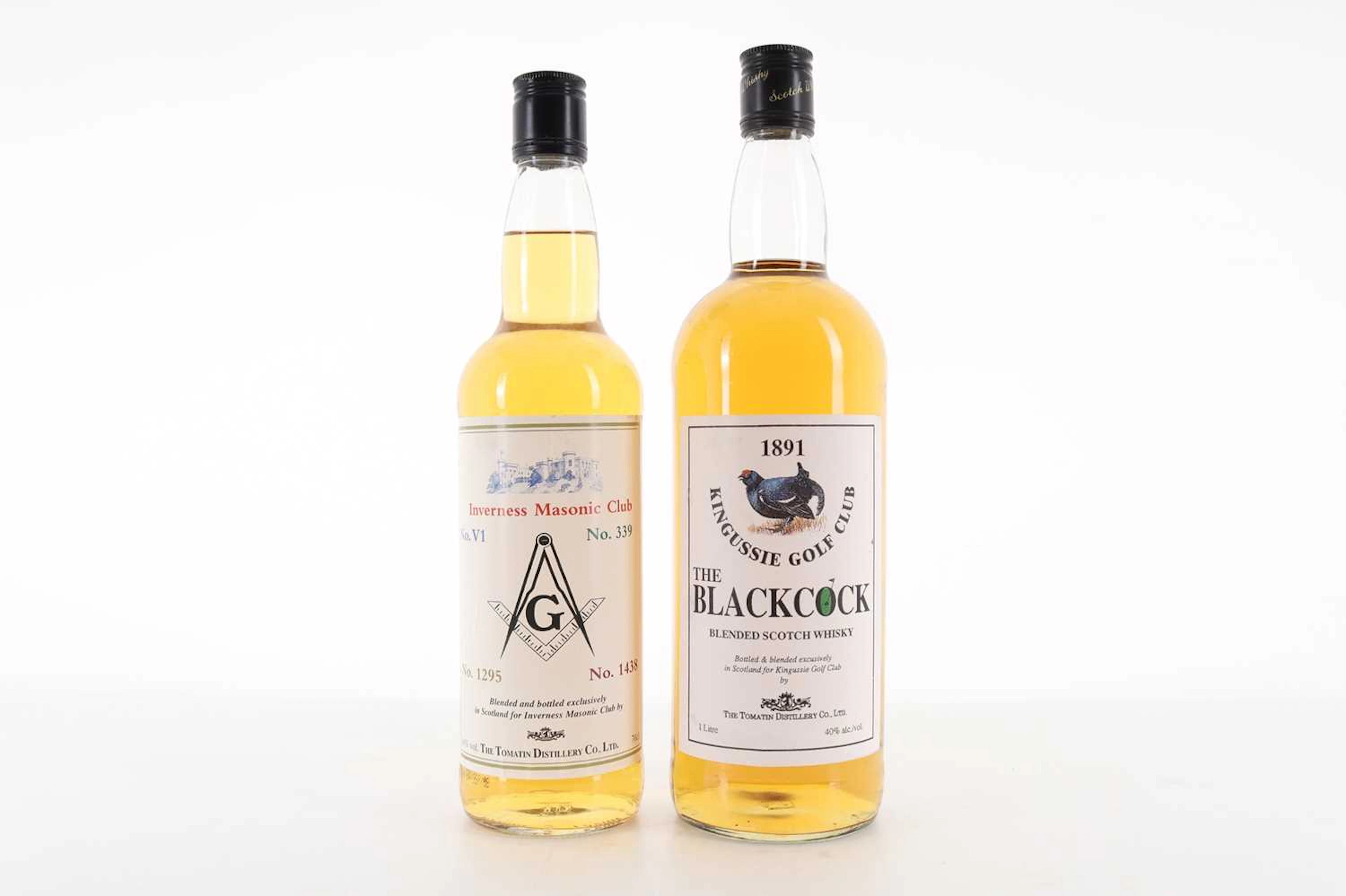 TWO BOTLLES OF TOMATIN DISTILLERY CO. BLENDED WHISKY (70CL & 1L) FOR