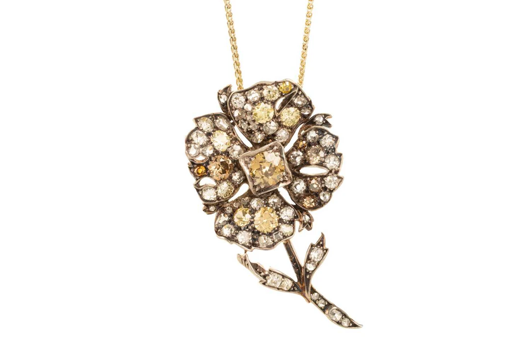 DIAMOND FLOWER NECKLACE EARLY 20TH CENTURY