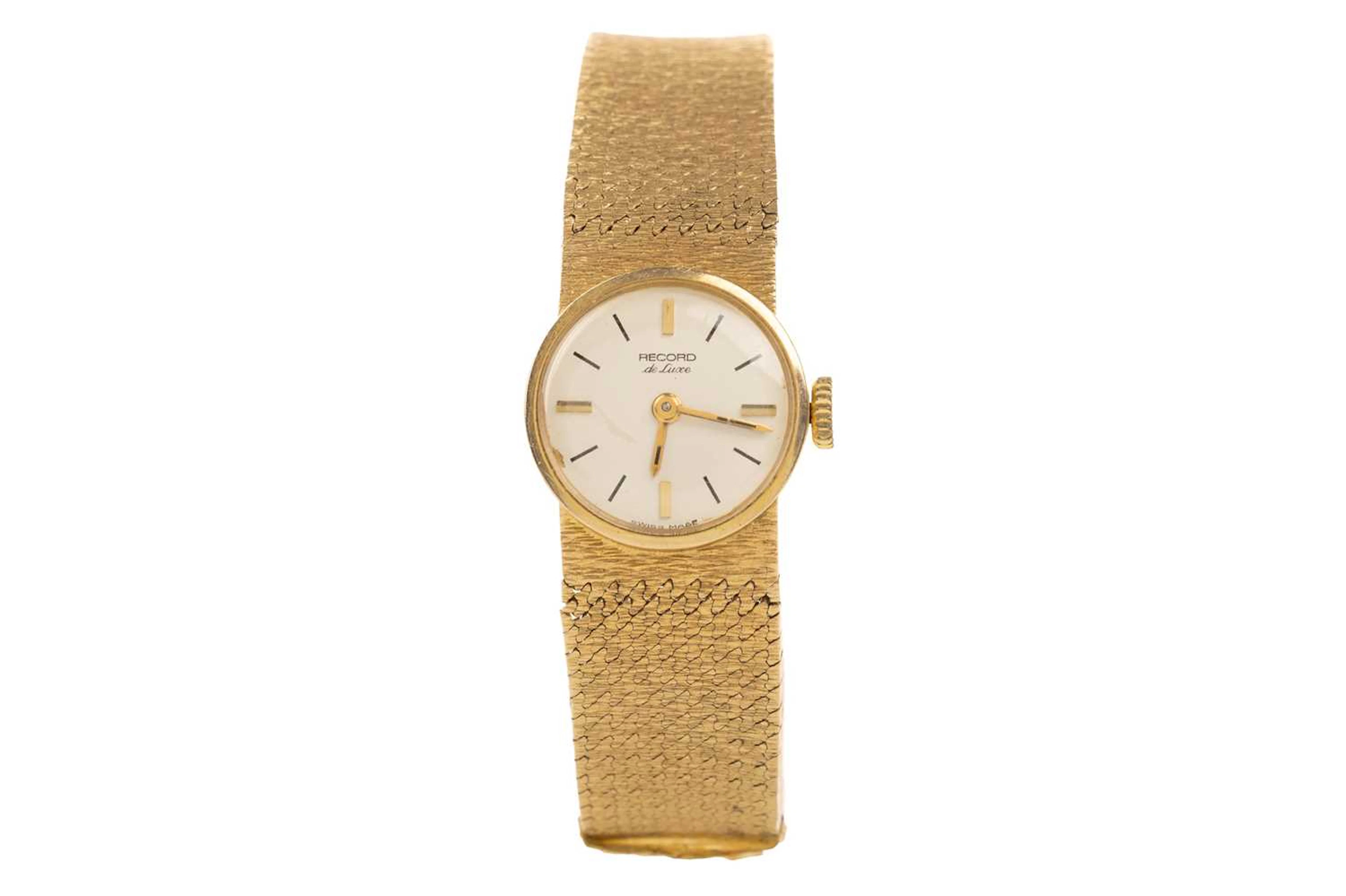 RECORD NINE CARAT GOLD MANUAL WIND WRIST WATCH