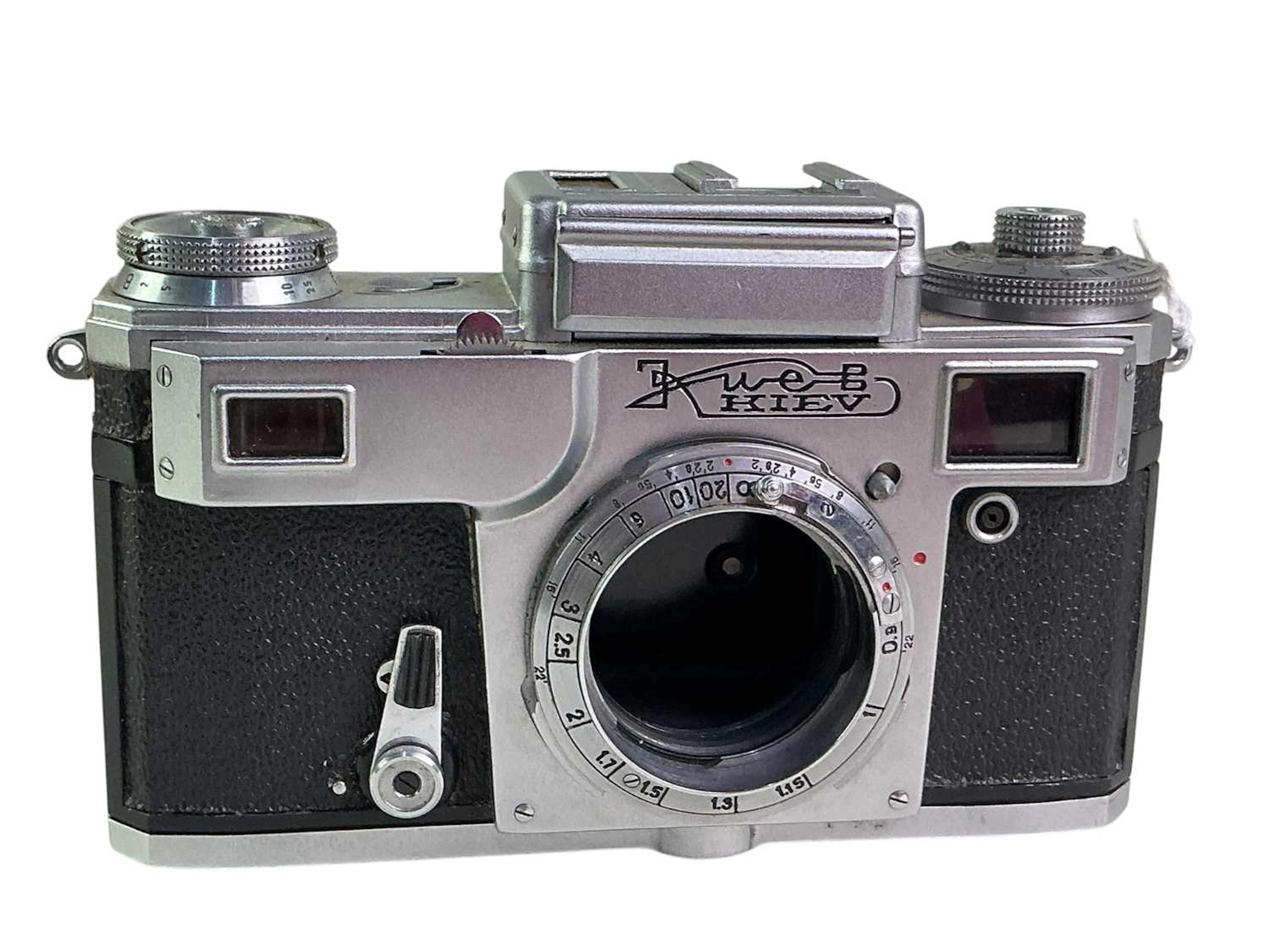 TWO KIEV RANGEFINDER CAMERAS AND A ZEISS IKON CAMERA