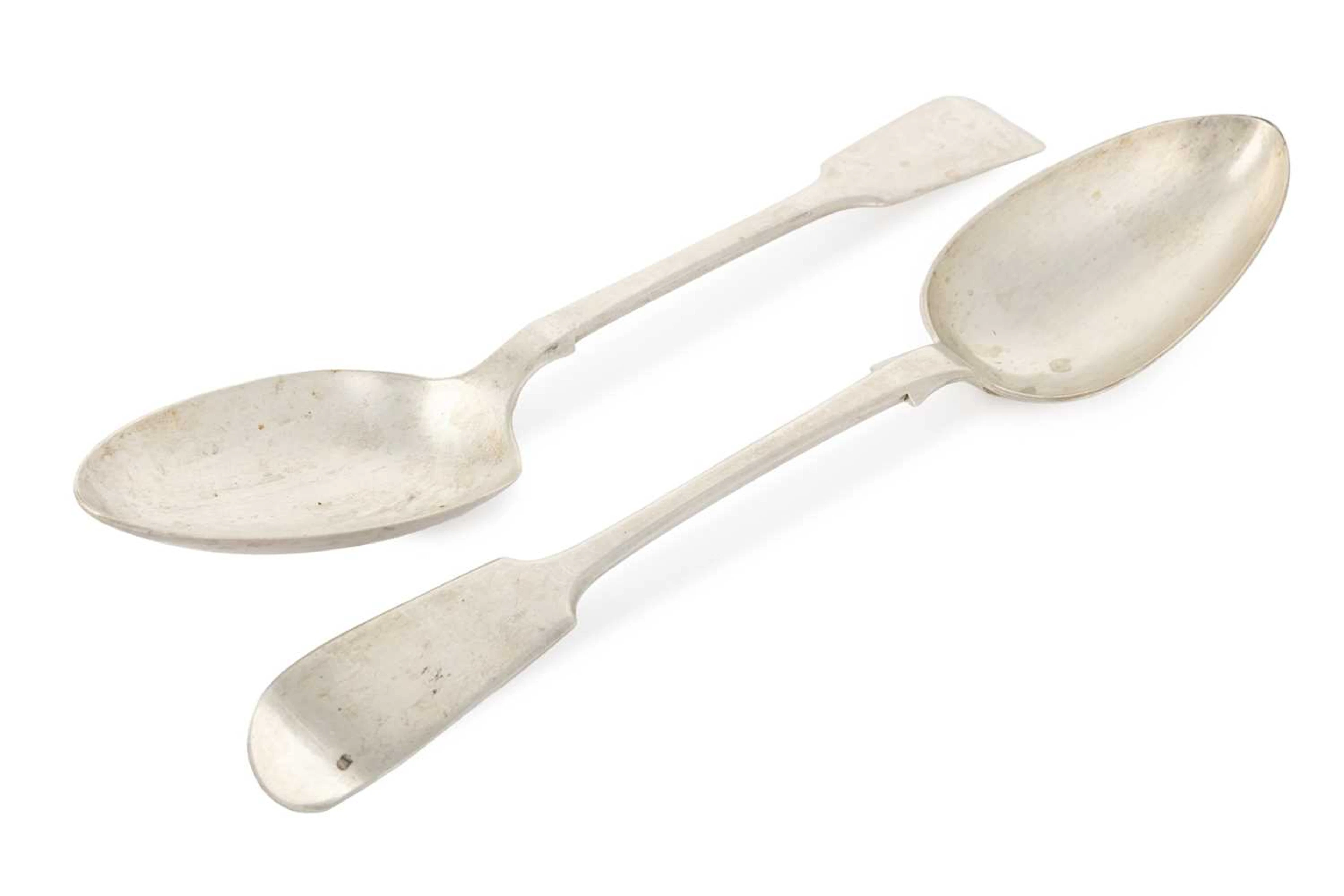 GEORGE III SILVER SERVING SPOON MAKER JS, EDINBURGH 1772