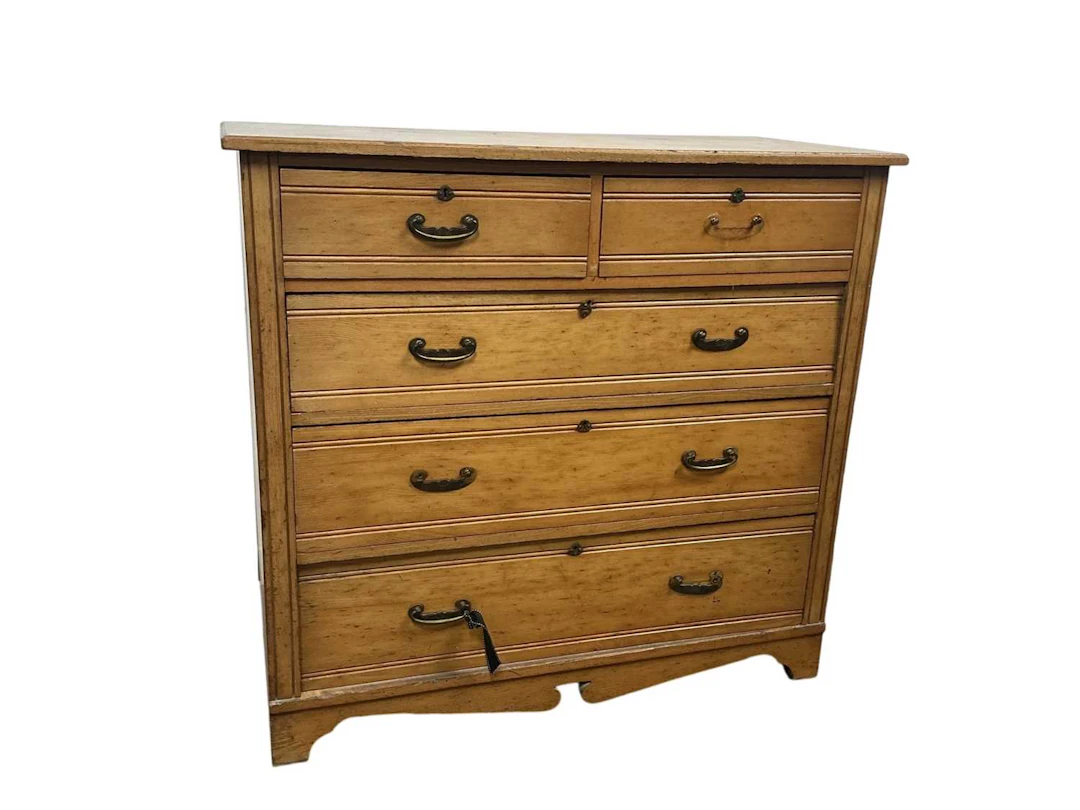 EDWARDIAN OAK CHEST OF DRAWERS EARLY 20TH CENTURY