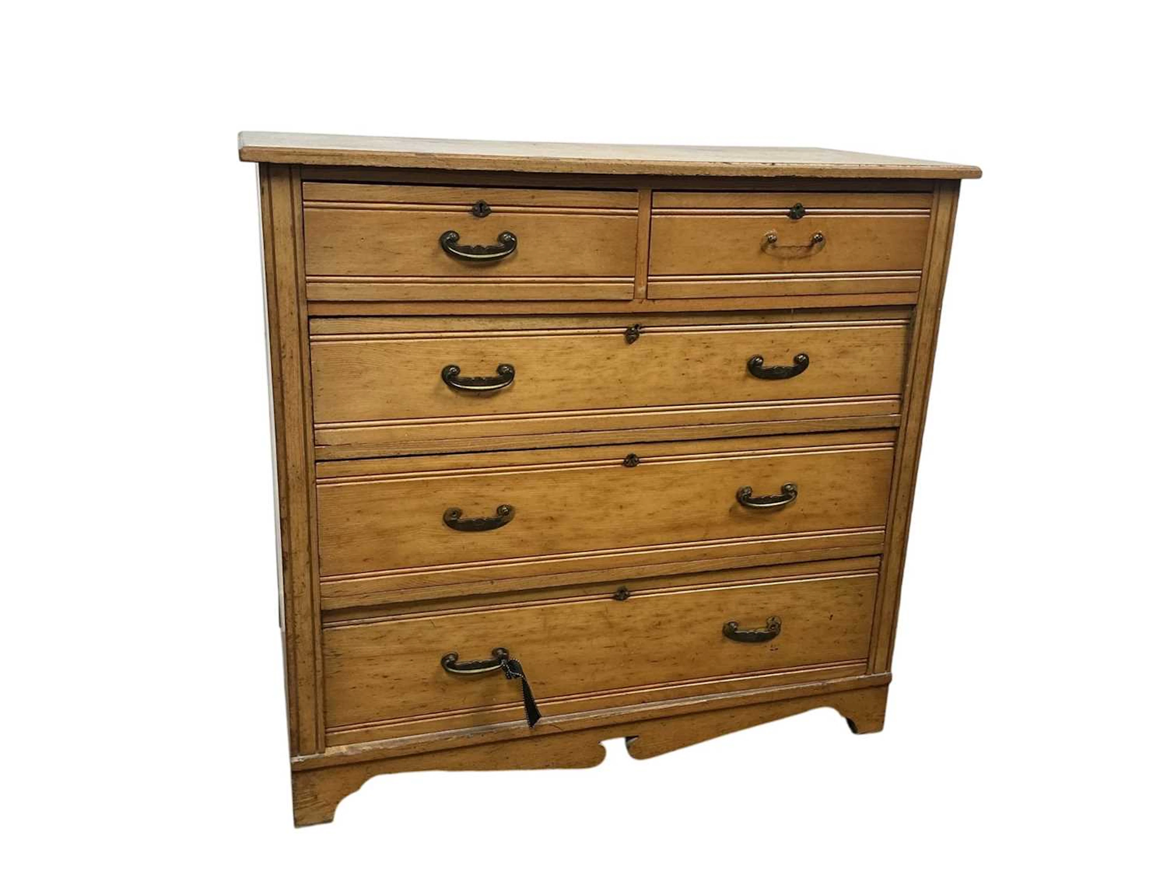 EDWARDIAN OAK CHEST OF DRAWERS EARLY 20TH CENTURY