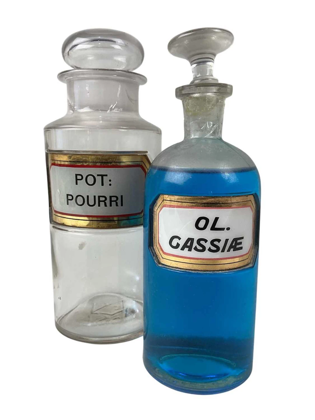 GROUP OF GLASS CHEMISTS BOTTLES LATE 19TH/EARLY 20TH CENTURY