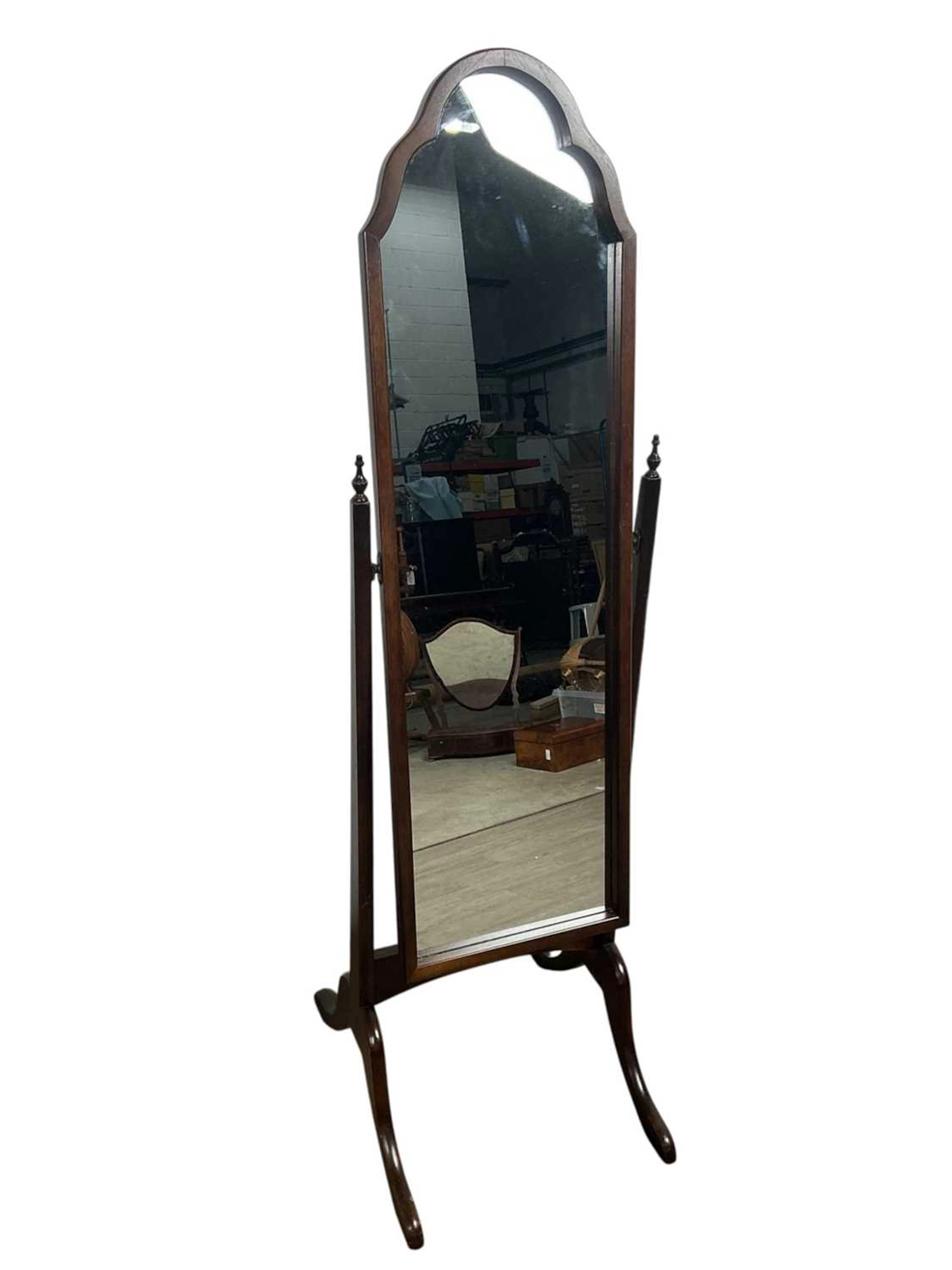 MAHOGANY CHEVAL DRESSING MIRROR EARLY/MID 20TH CENTURY