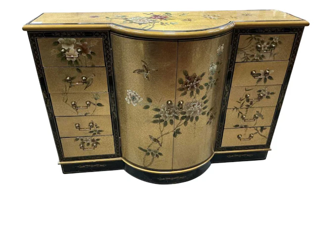 CHINESE LACQUERED SIDE CABINET LATE 20TH/ EARLY 21ST CENTURY