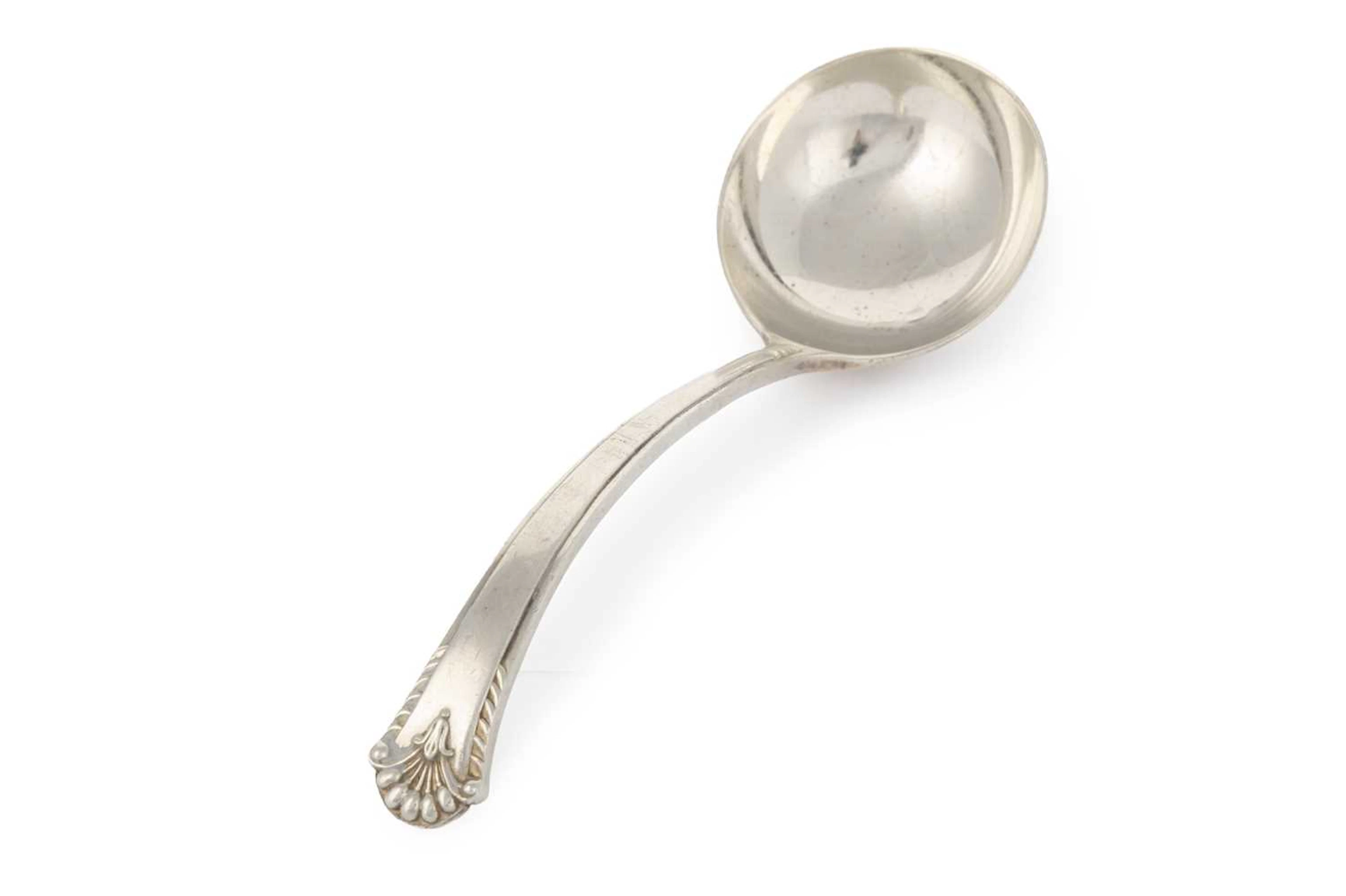 SILVER SERVING SPOON MAKER COOPER BROTHERS & SON, LONDON 1990