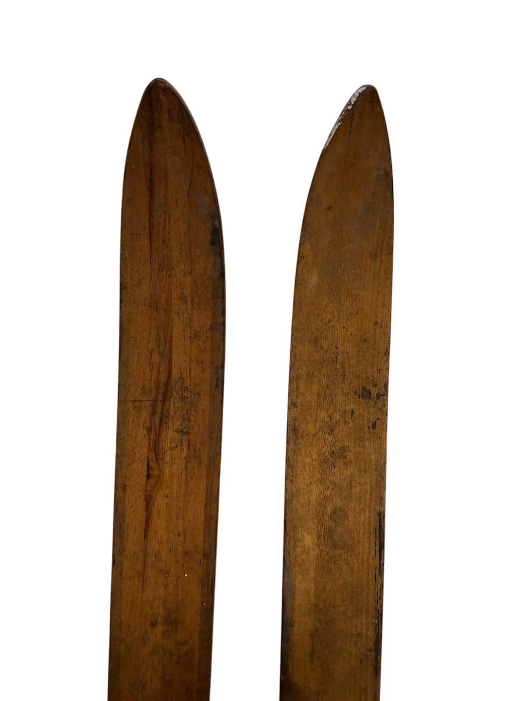 PAIR OF VINTAGE WOODEN SKIS MID 20TH CENTURY