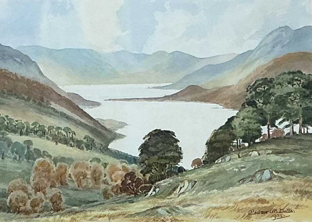 * ALASTAIR A K DALLAS (SCOTTISH 1898 - 1983) LOCH HOURN WESTER ROSS