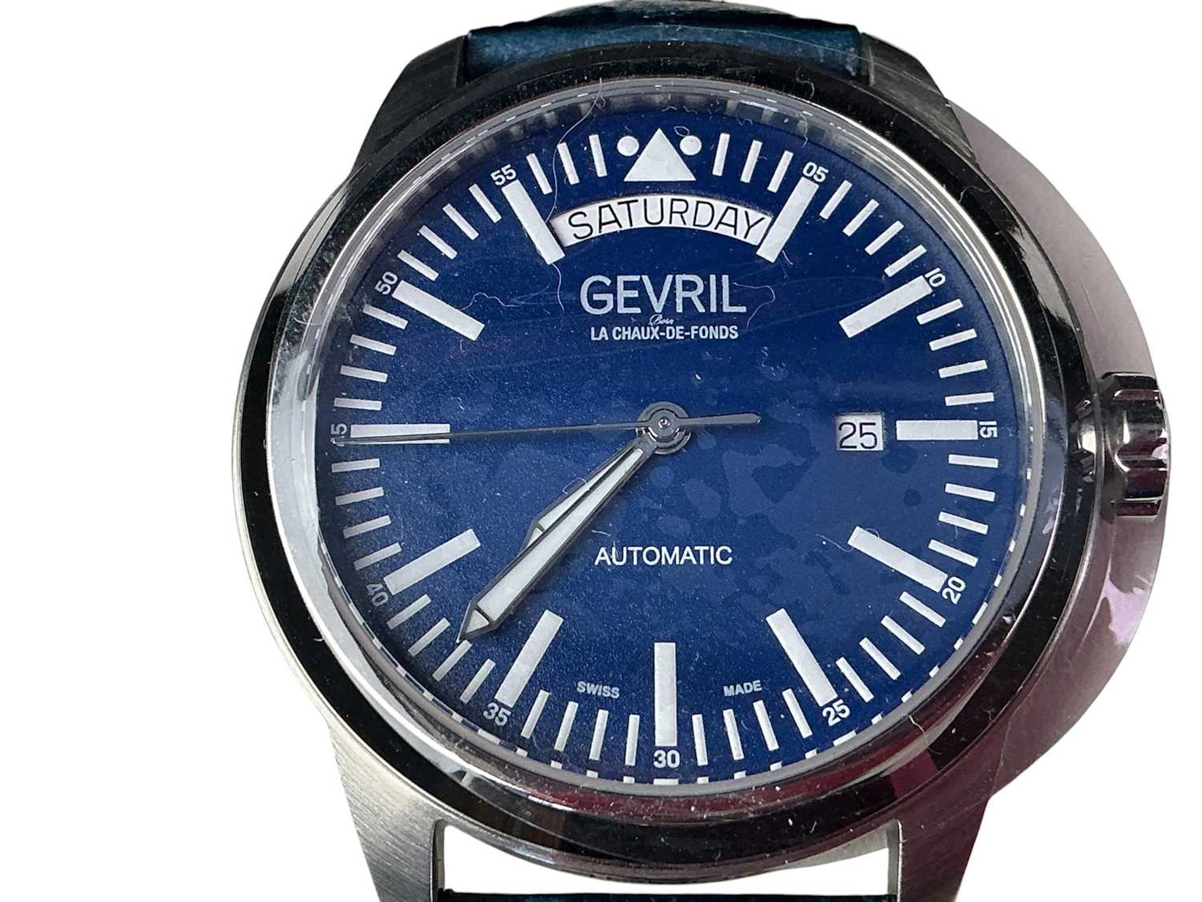 GEVRIL STAINLESS STEEL AUTOMATIC WRIST WATCH