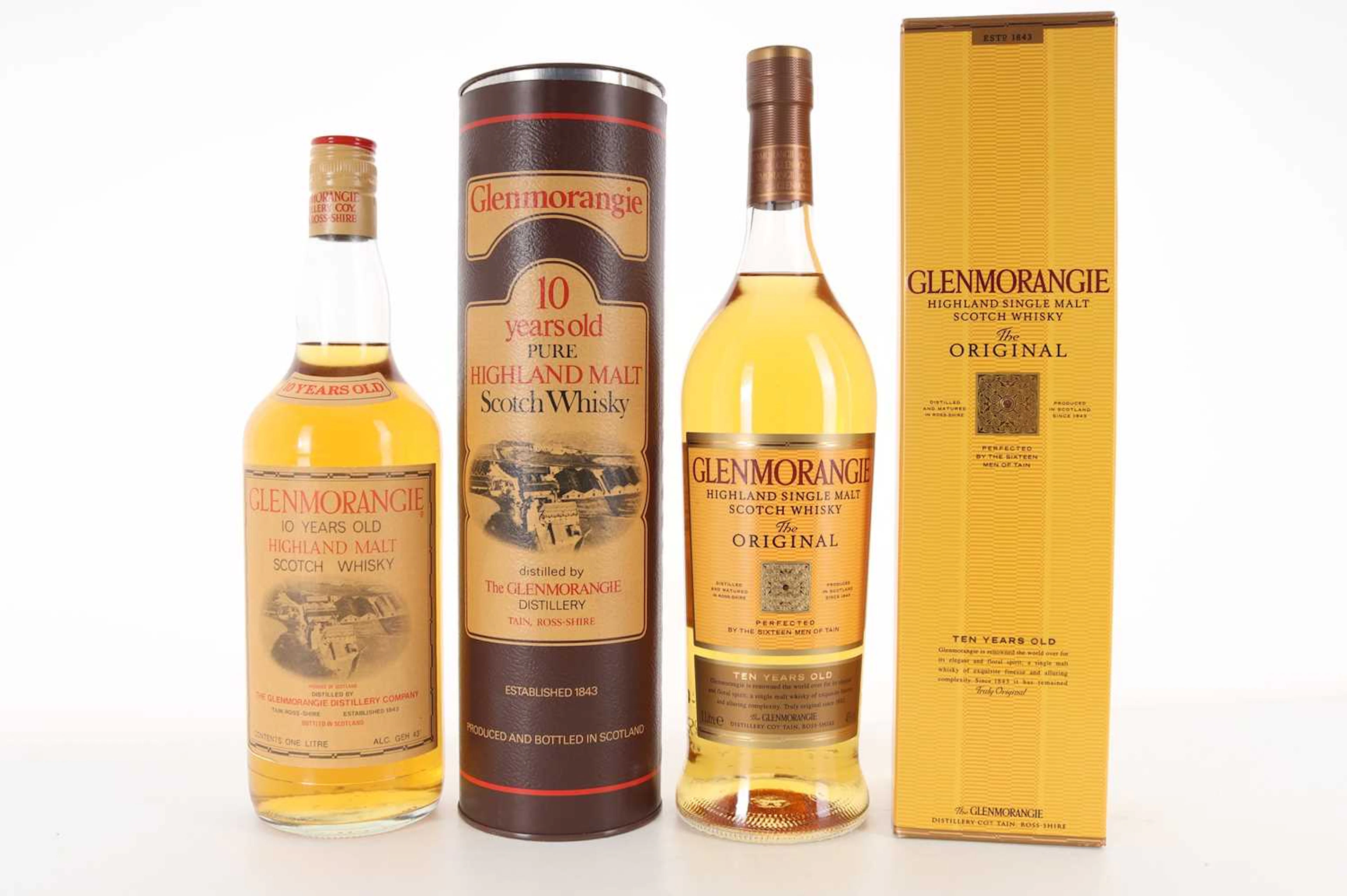 TWO BOTTLES OF GLENMORANGIE 10 YEAR OLD 1L HIGHLAND SINGLE MALT