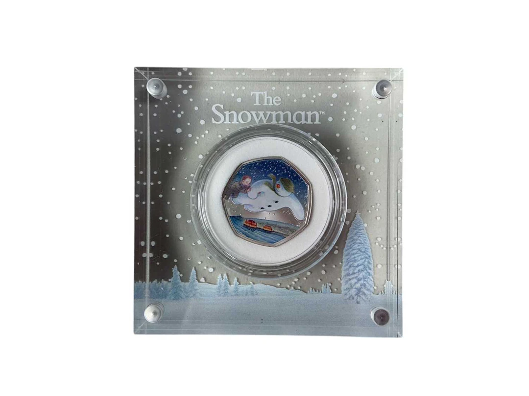 THE ROYAL MINT 'THE SNOWMAN' 2018 UK FIFTY PENCE SILVER PROOF COIN