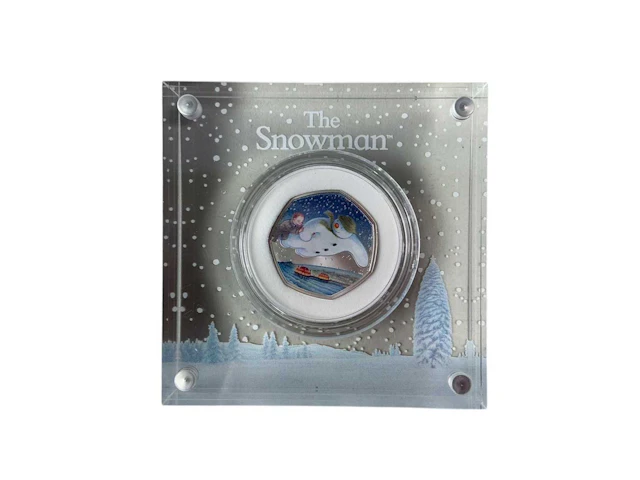 THE ROYAL MINT 'THE SNOWMAN' 2018 UK FIFTY PENCE SILVER PROOF COIN
