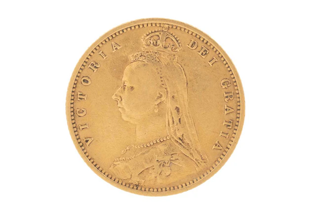 VICTORIA GOLD HALF SOVEREIGN 1890