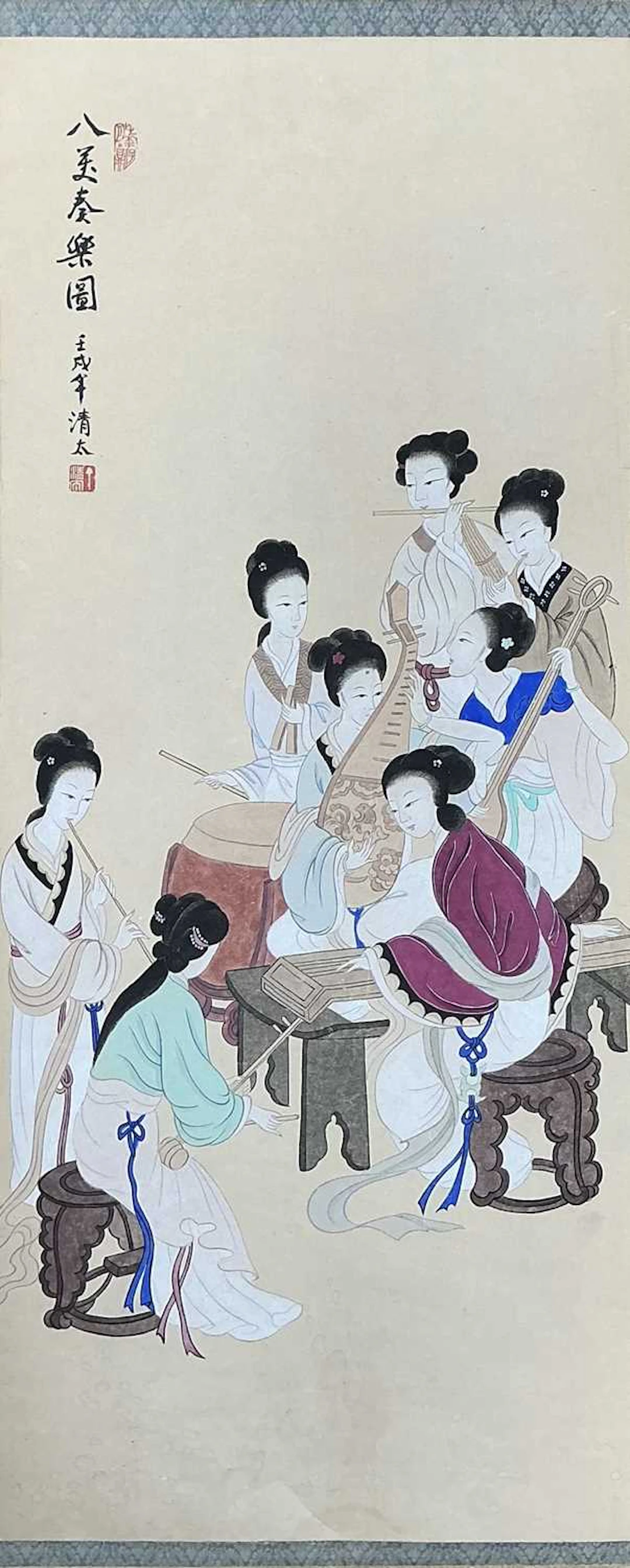 CHINESE WALL HANGING MID 20TH CENTURY