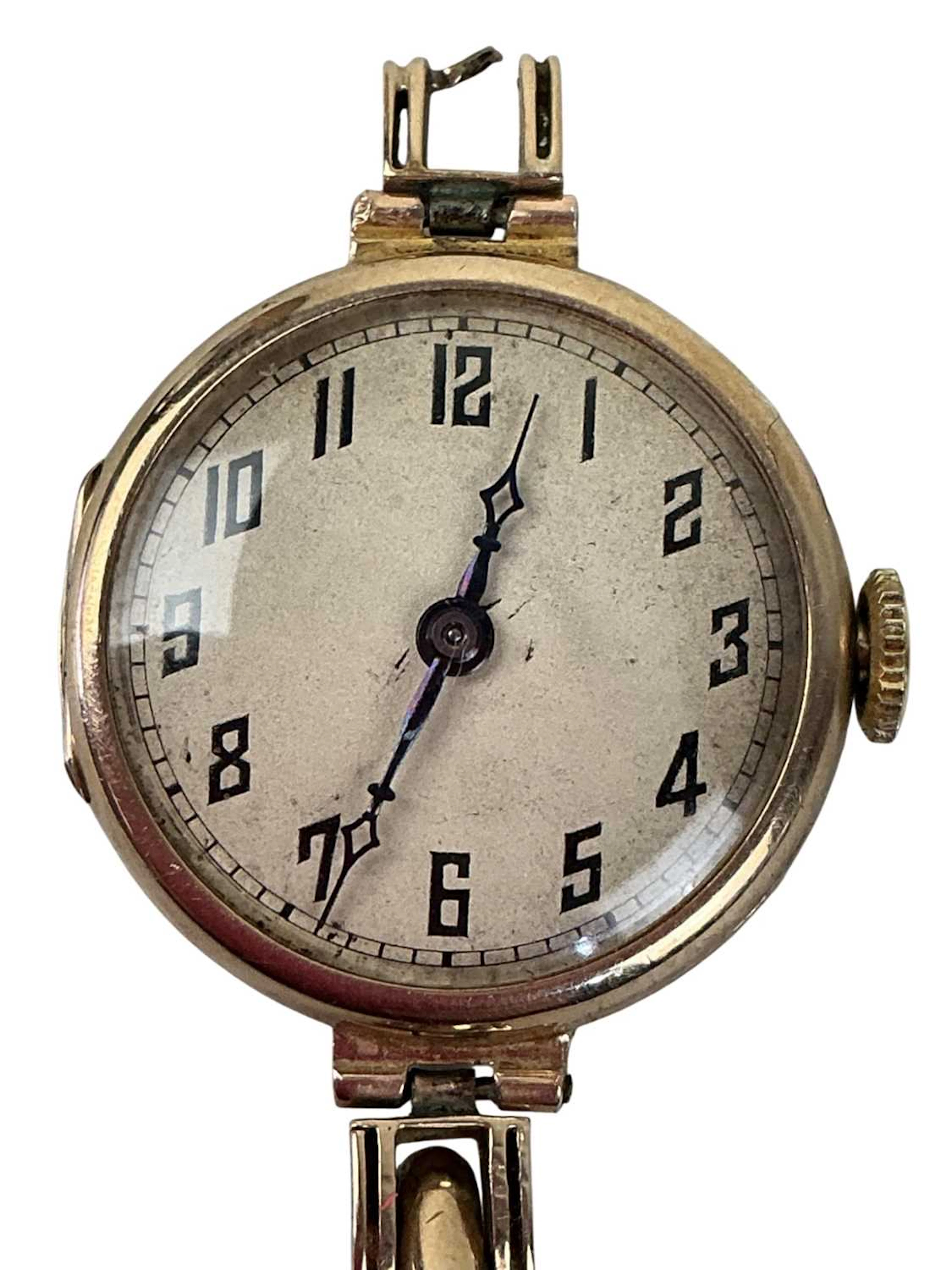 CYMA GOLD WRIST WATCH AND A GOLD PLATED POCKET WATCH EARLY/MID 20TH CENTURY