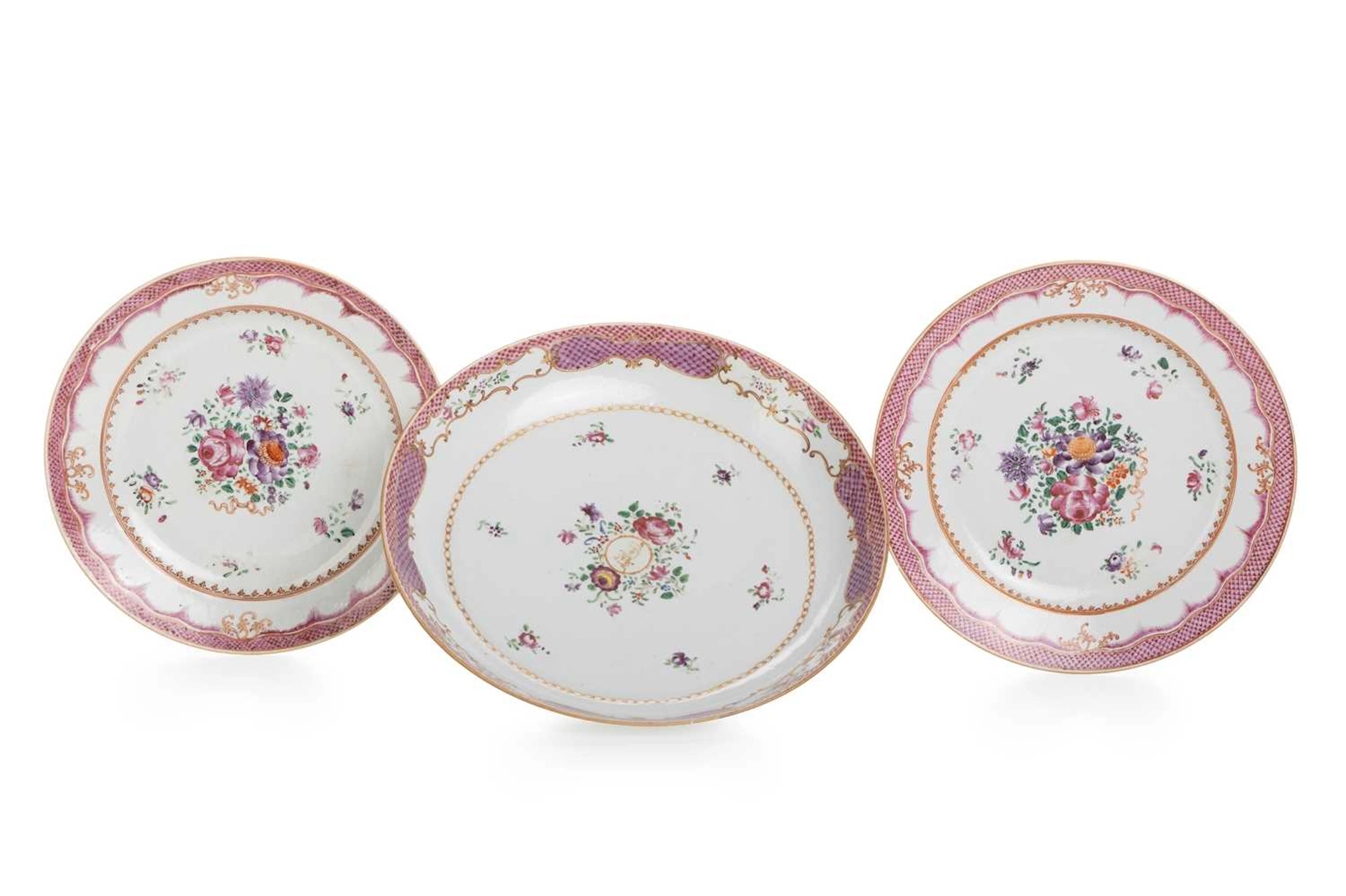 CHINESE FAMILLE ROSE DISH FOR THE PERSIAN MARKET QIANLONG PERIOD (1736 - 1795)