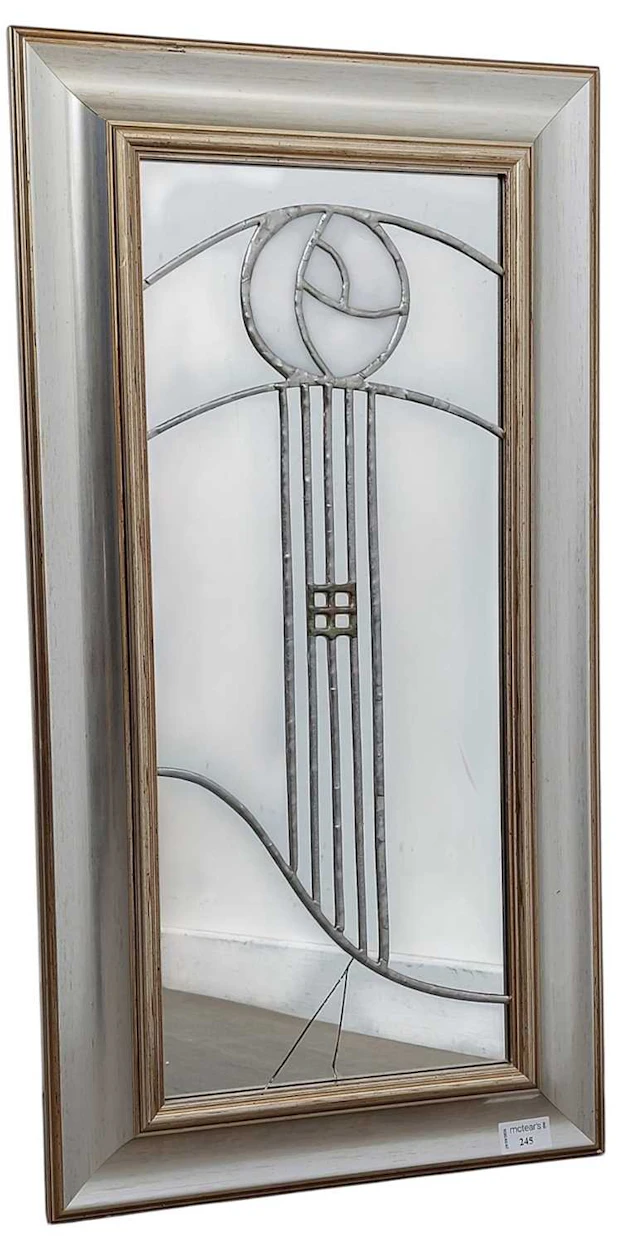 MACKINTOSH STYLE WALL MIRROR EARLY 21ST CENTURY