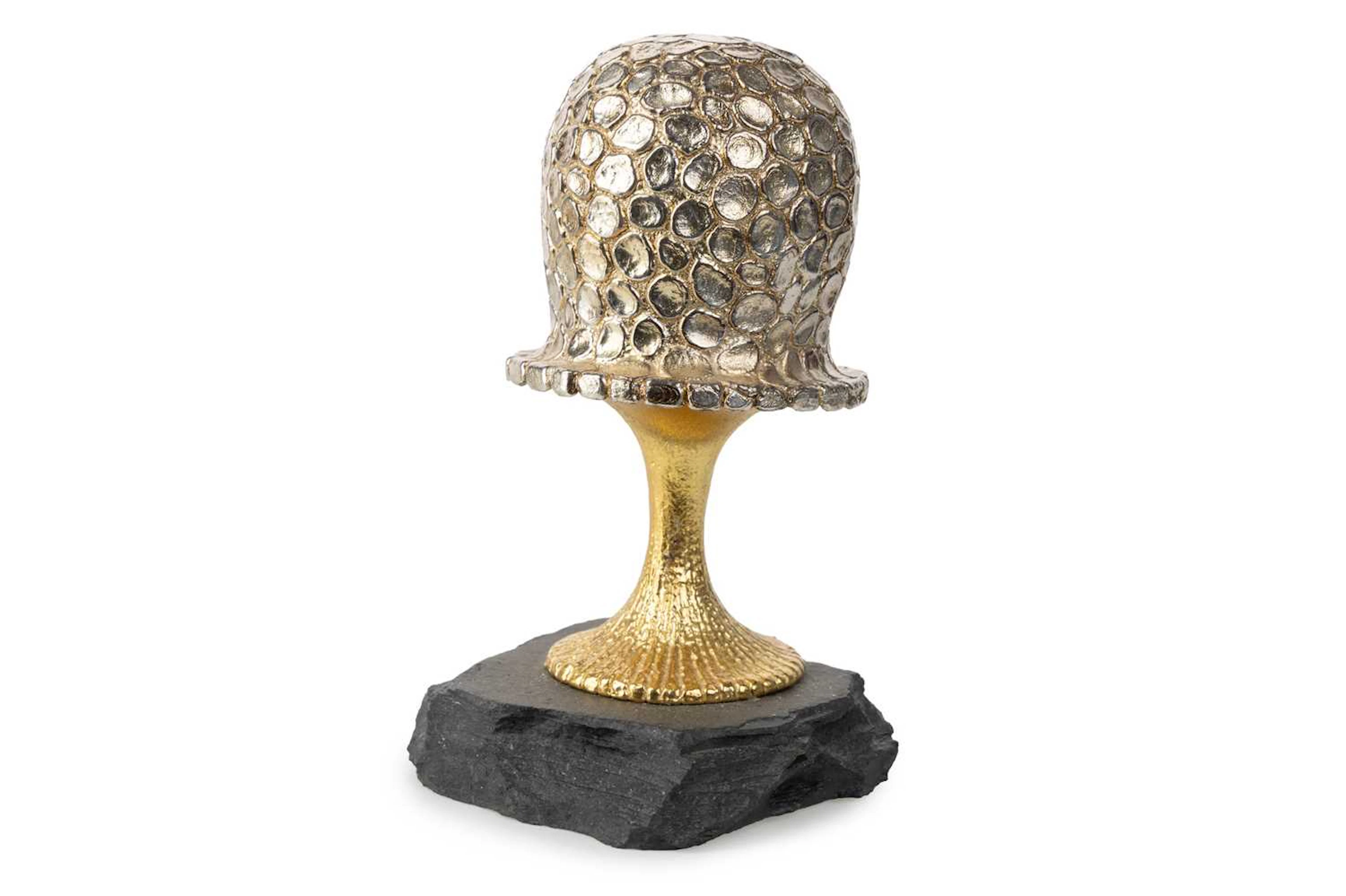 ELIZABETH II SILVER AND SILVER GILT SURPRISE MUSHROOM MAKER CHRISTOPHER