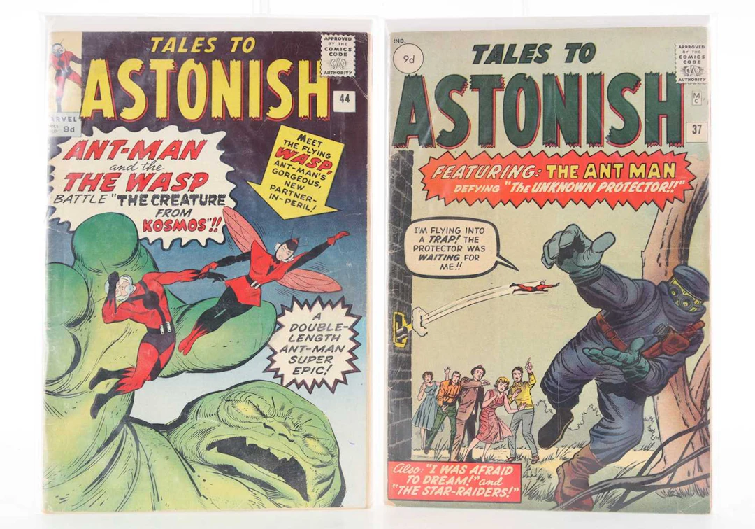 MARVEL- TALES TO ASTONISH #44 AND #37, KEY ANT-MAN ISSUES 1962-1963