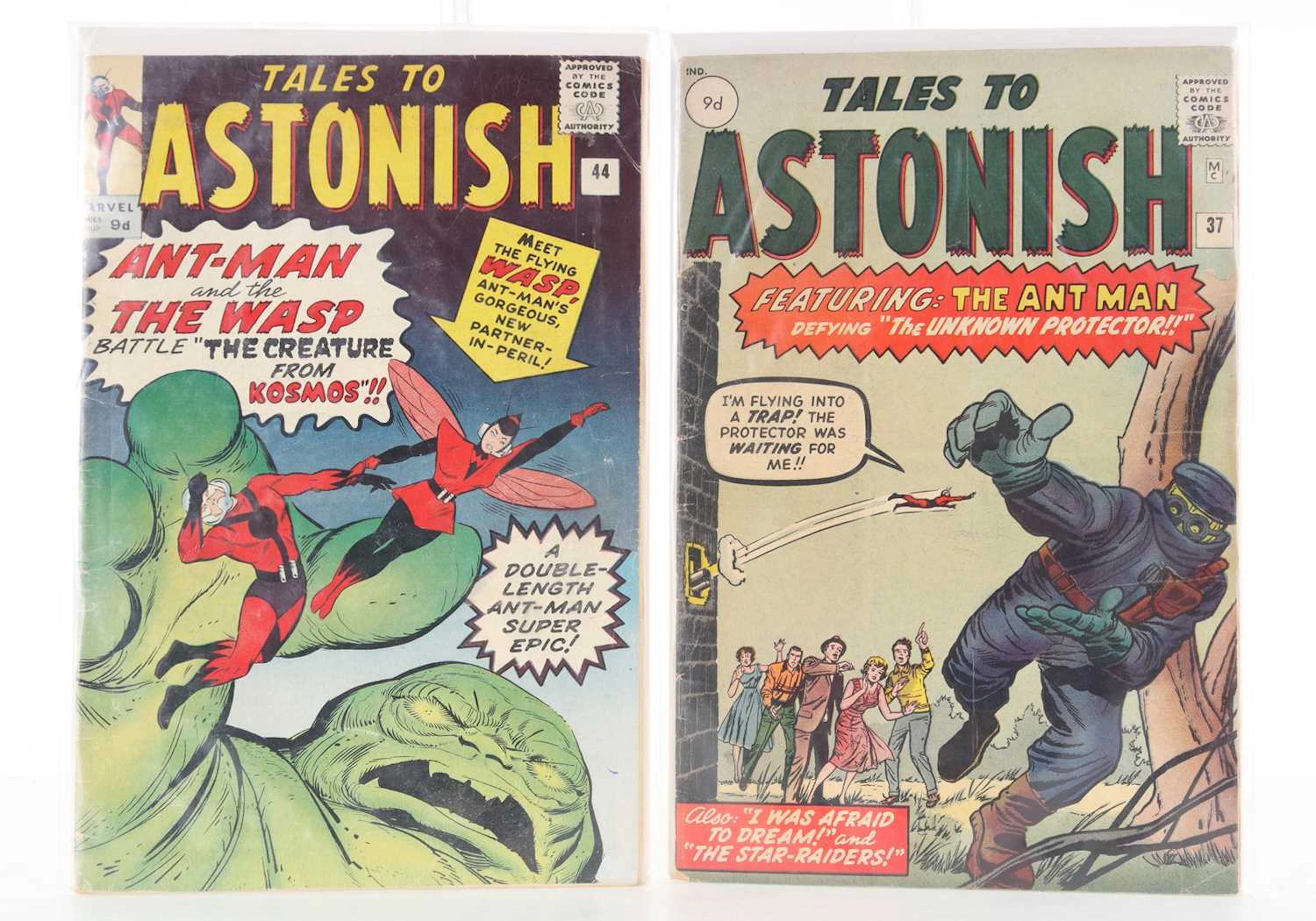 MARVEL- TALES TO ASTONISH #44 AND #37, KEY ANT-MAN ISSUES 1962-1963