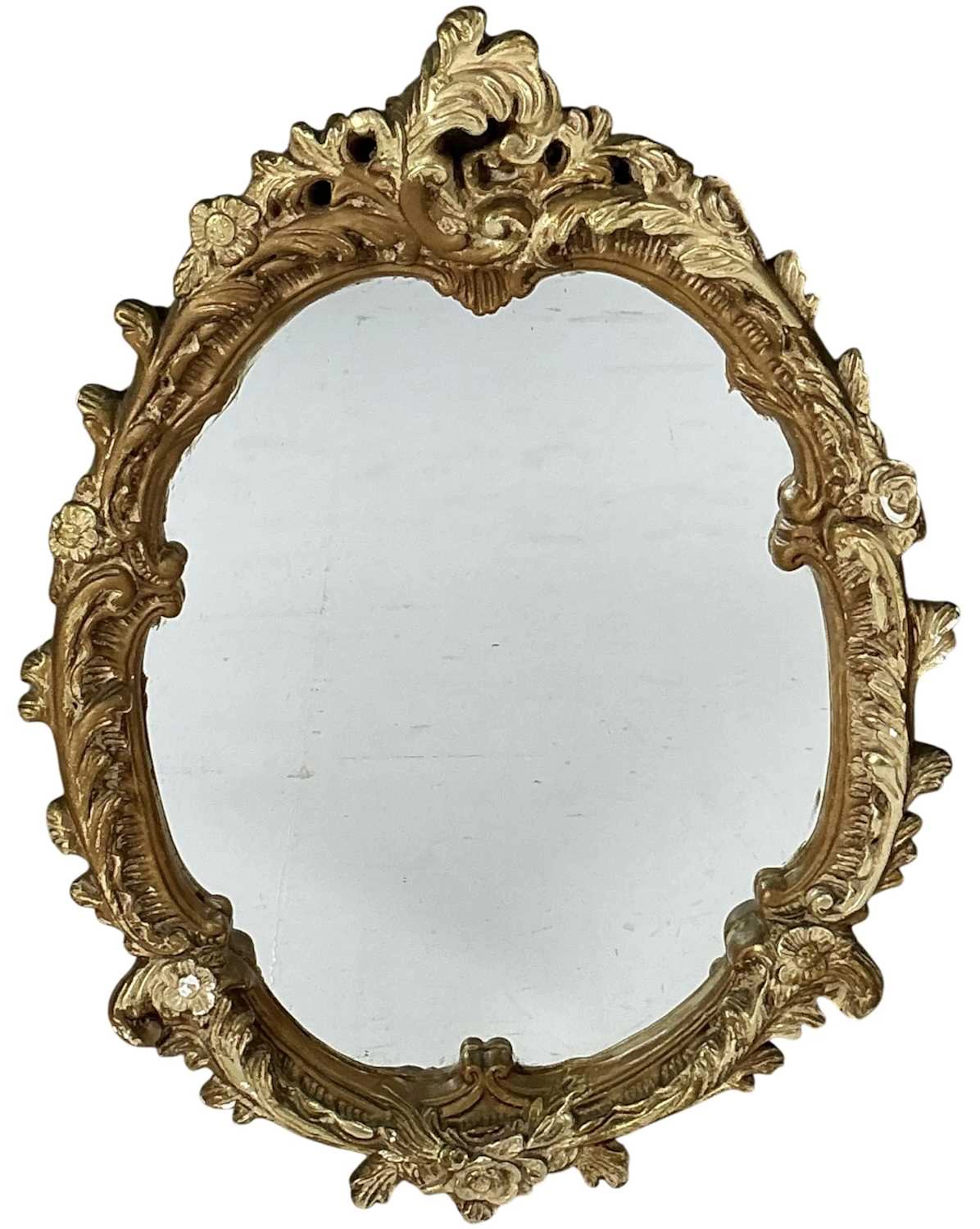 GILT WALL MIRROR, MID/LATE 20TH CENTURY AND AN OAK BANJO BAROMETER/THERMOMETER