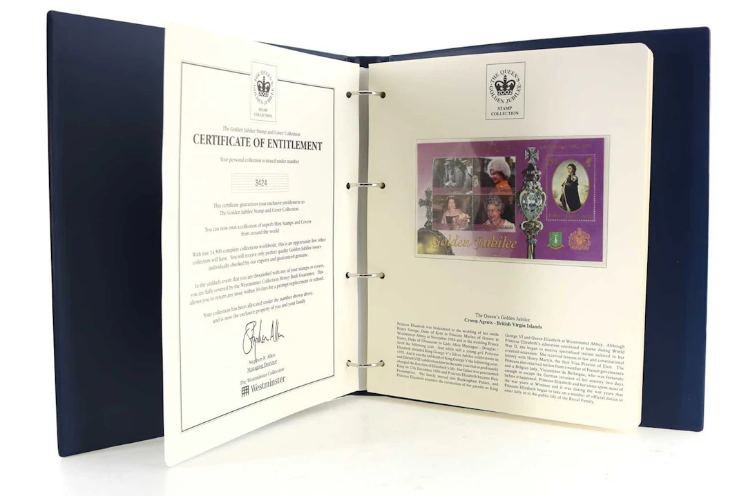 QUEENS GOLDEN JUBILEE STAMP AND COIN COVER COLLECTION 2002