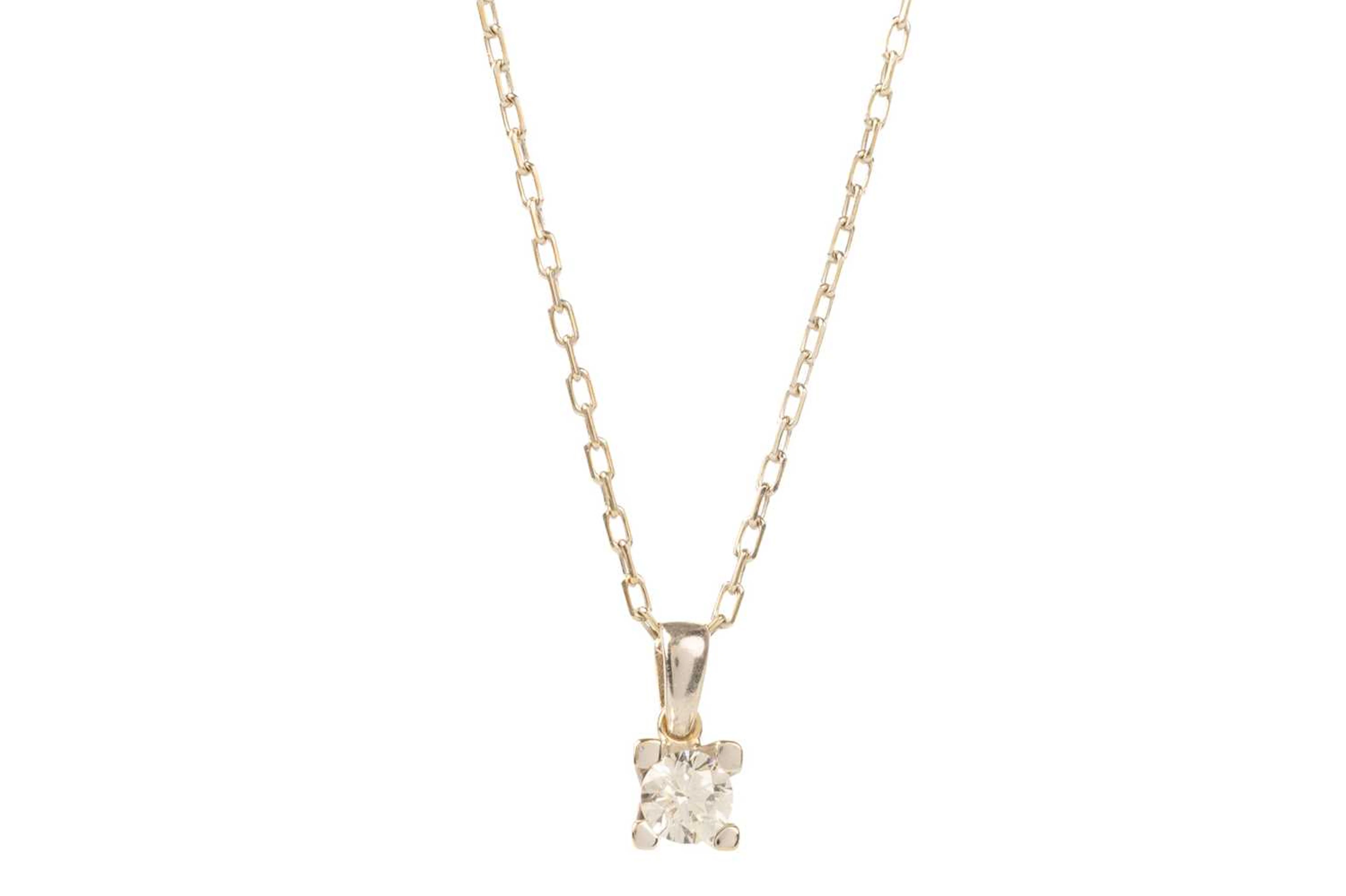 DIAMOND SOLITAIRE NECKLACE LATE 20TH CENTURY
