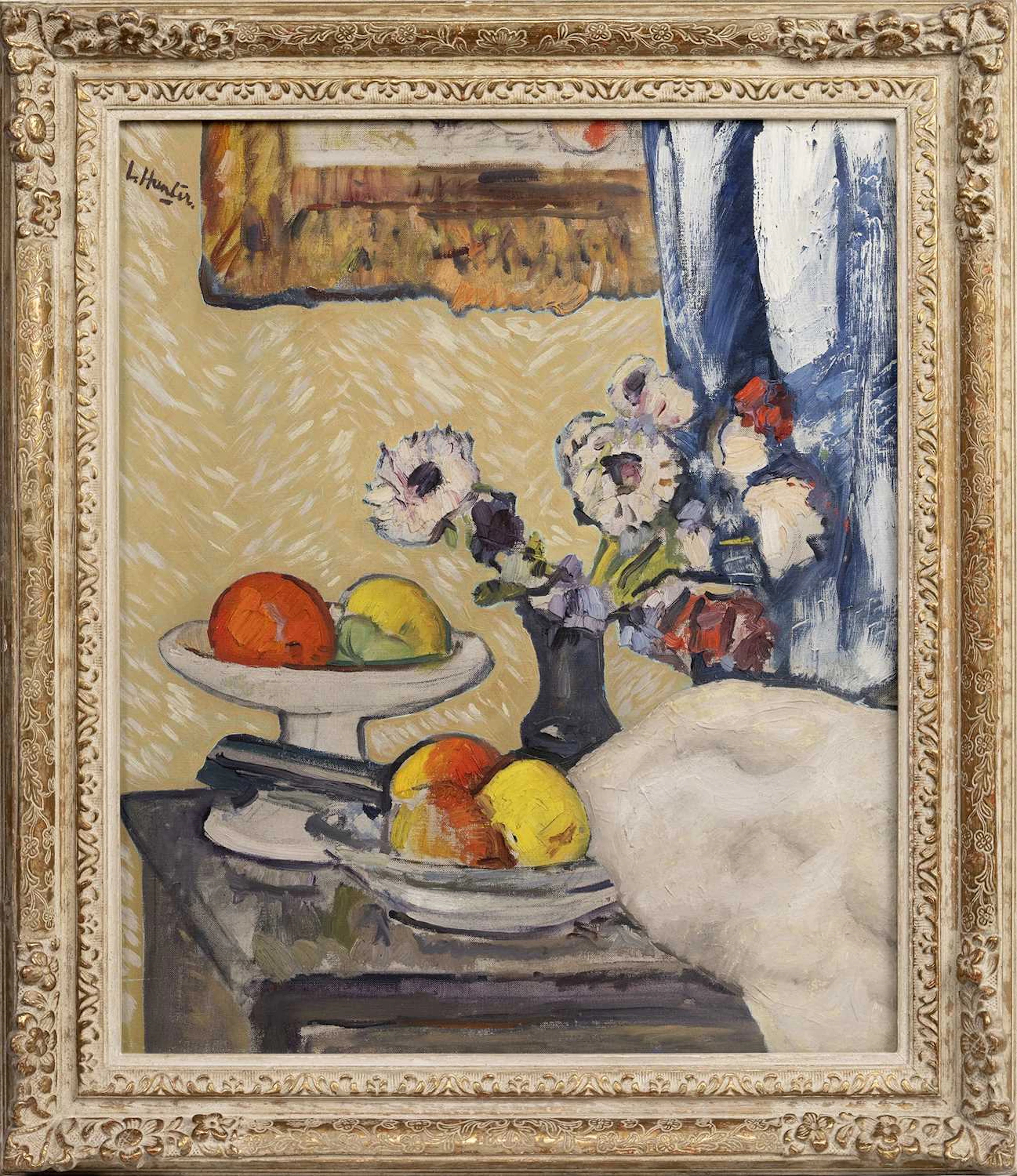 GEORGE LESLIE HUNTER (SCOTTISH 1877 - 1931) STILL LIFE WITH FRUIT ON TABLETOP
