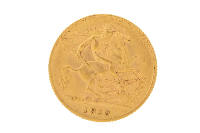 GEORGE V GOLD HALF SOVEREIGN 1913
