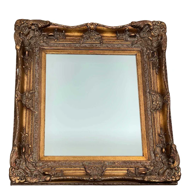 LARGE CONTEMPORARY GILTWOOD MIRROR LATE 20TH CENTURY