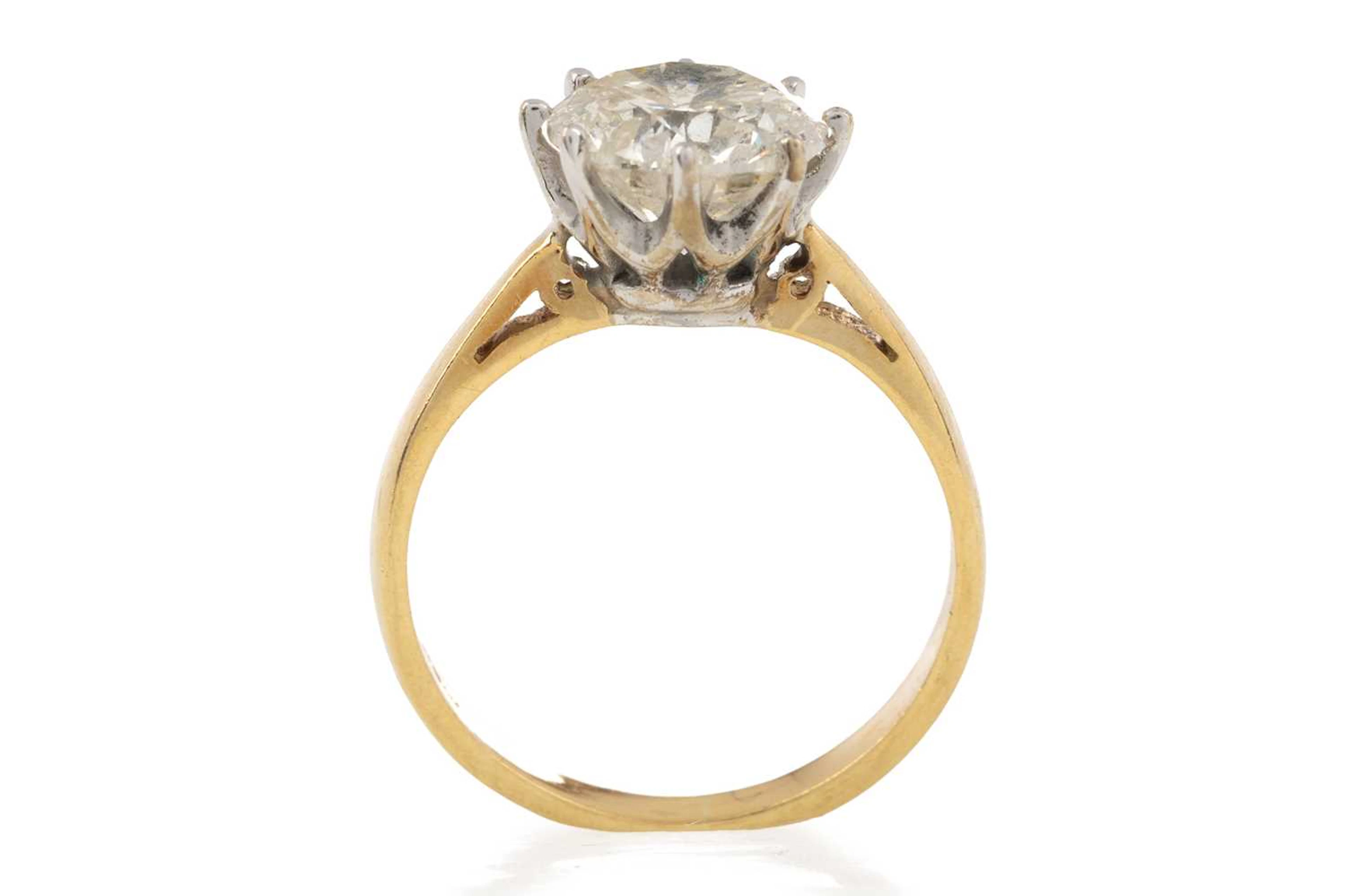 DIAMOND SOLITAIRE RING LATE 20TH CENTURY