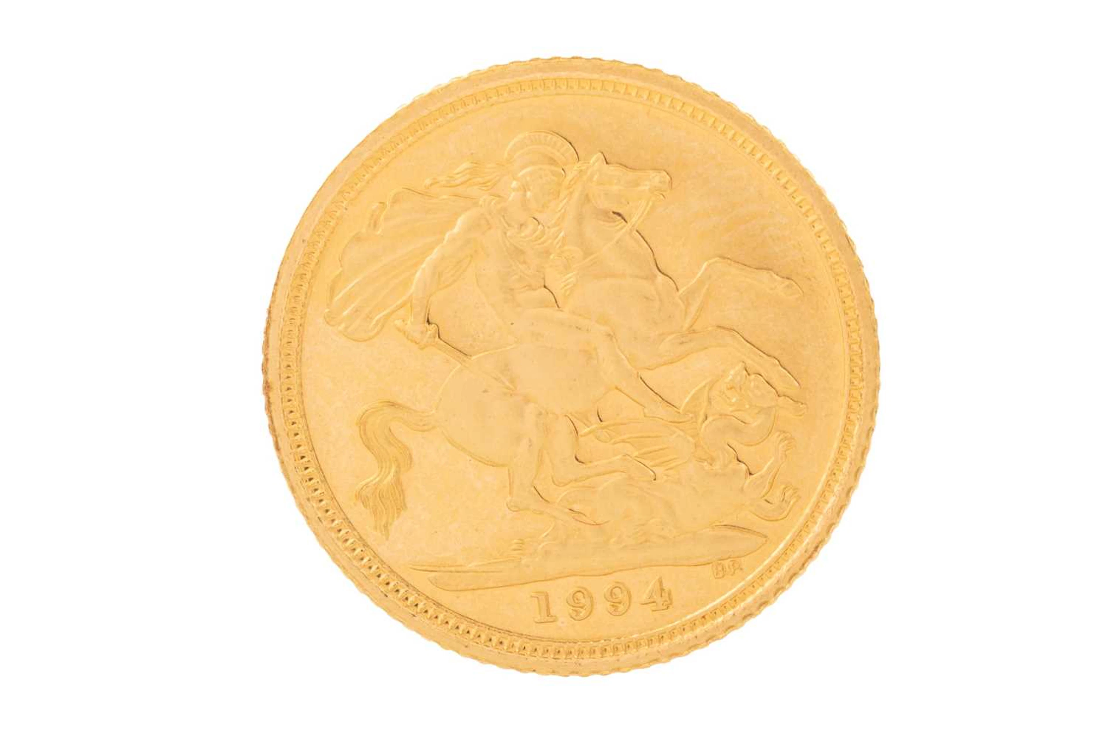 ELIZABETH II GOLD HALF SOVEREIGN 1994