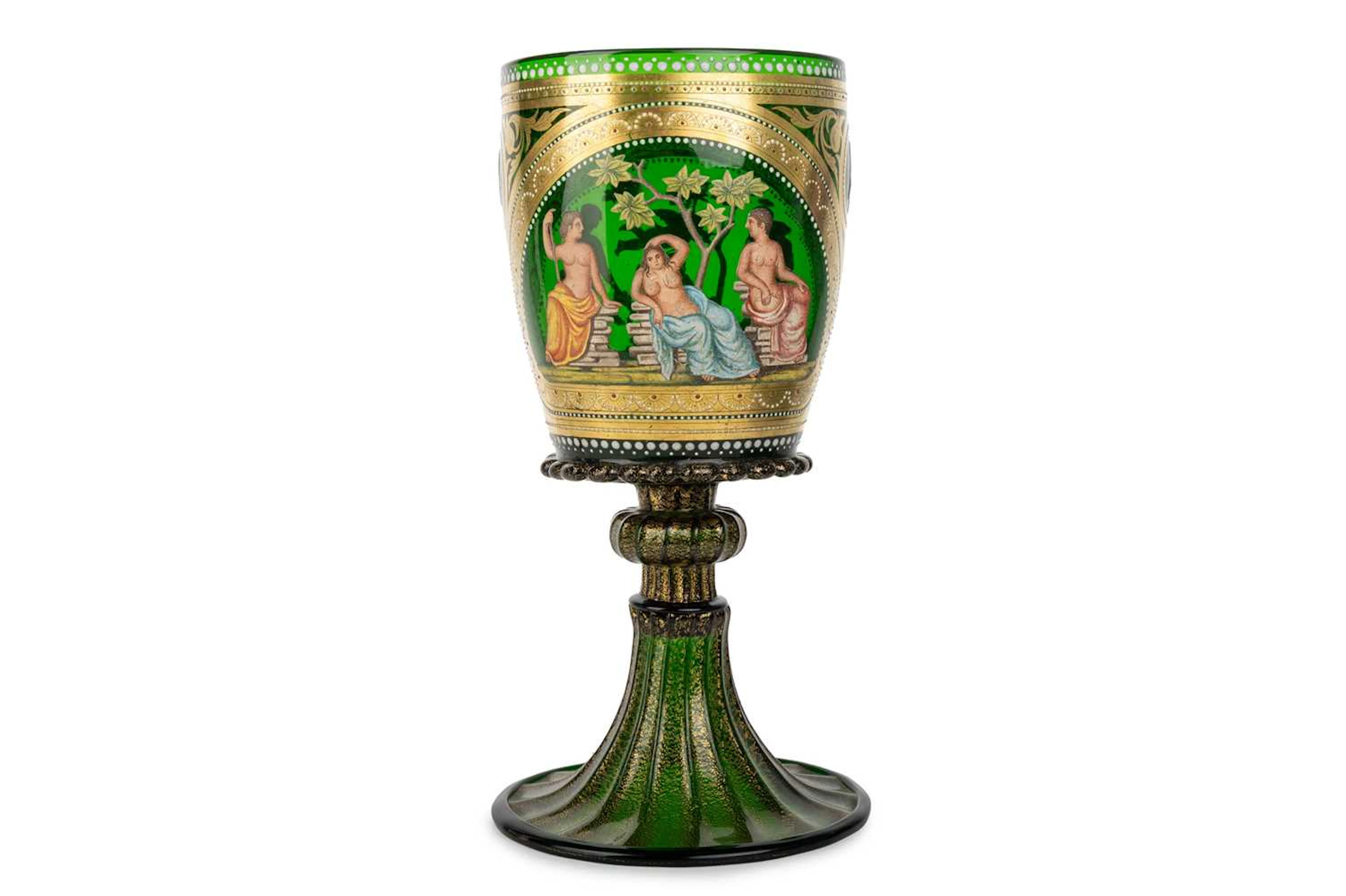VENETIAN BETROTHAL GOBLET LATE 19TH CENTURY