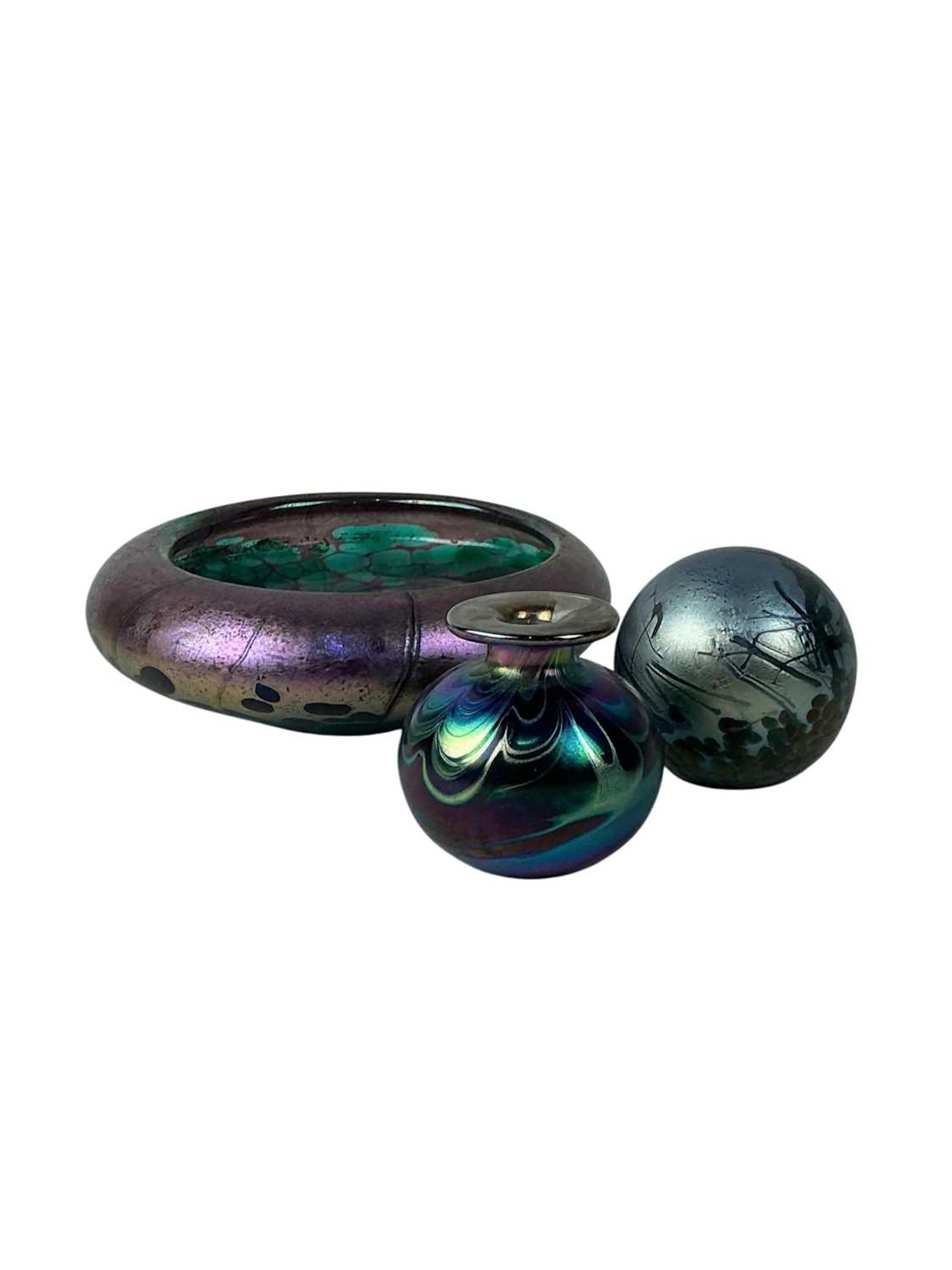 GROUP OF ART GLASS LATE 20TH CENTURY