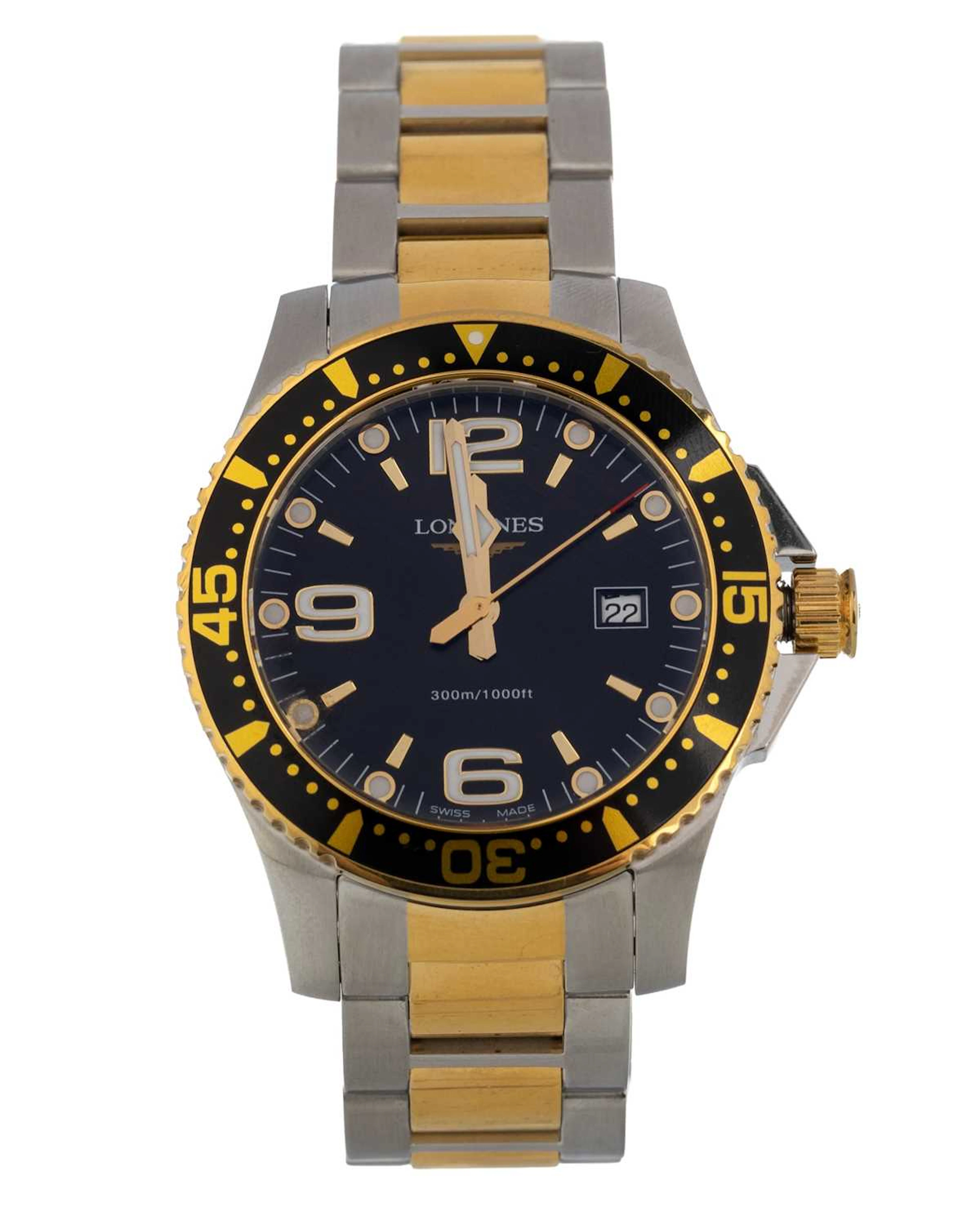LONGINES HYDROCONQUEST STAINLESS STEEL QUARTZ WRIST WATCH