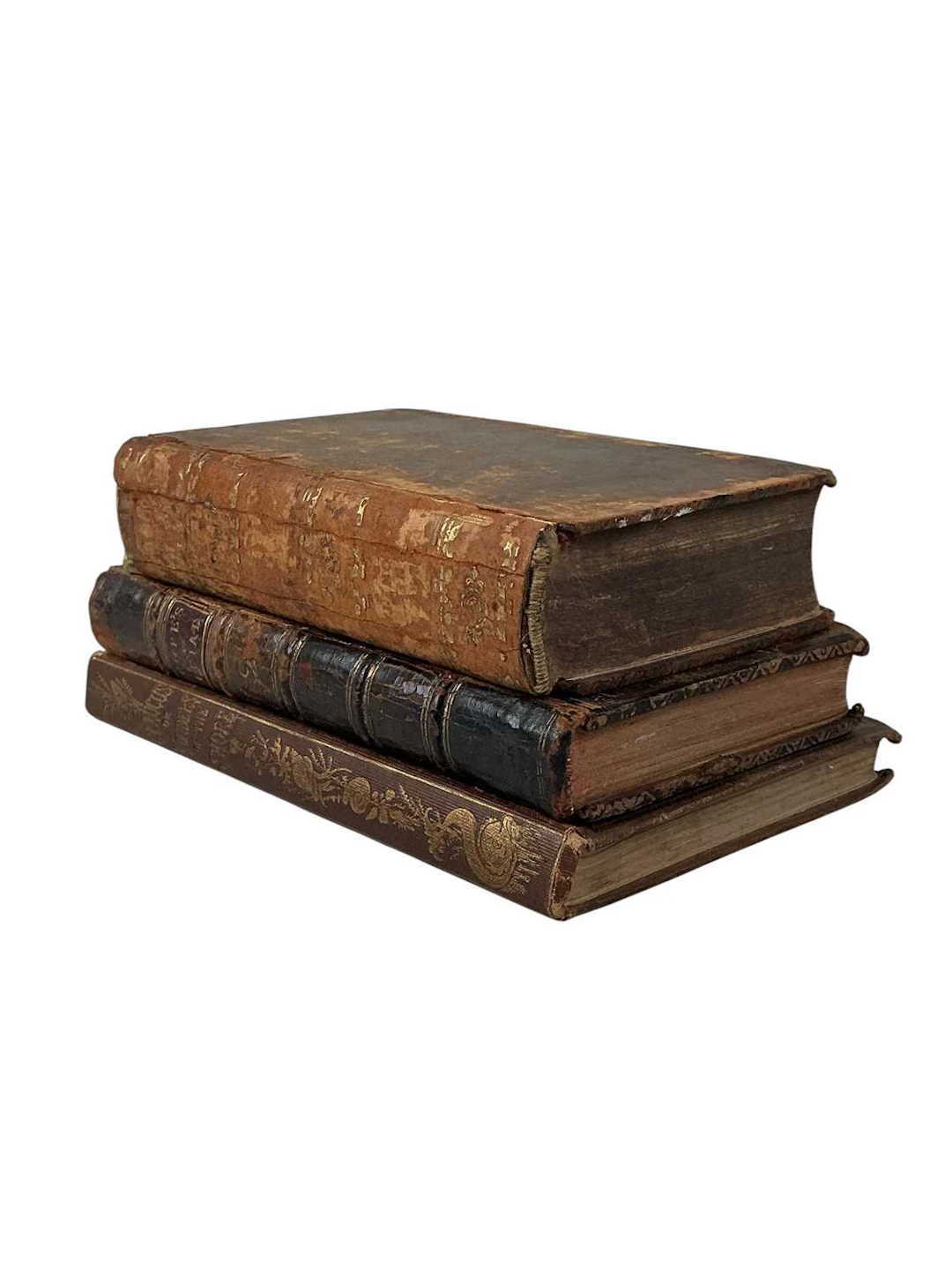 GROUP OF LEATHER BOUND BOOKS 18TH AND 19TH CENTURY