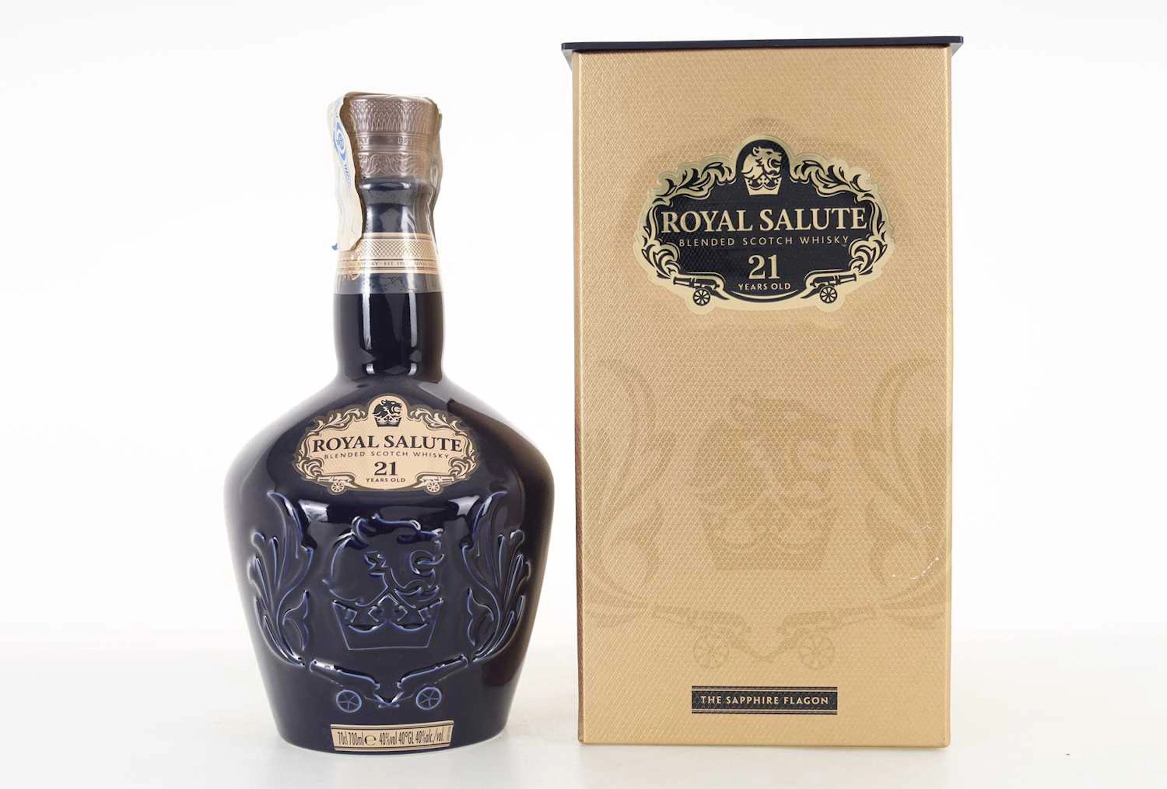 CHIVAS ROYAL SALUTE 21 YEAR OLD SAPPHIRE DECANTER BLENDED WHISKY