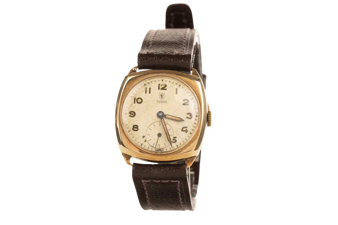 TUDOR GOLD MANUAL WIND WRIST WATCH, EARLY 20TH CENTURY