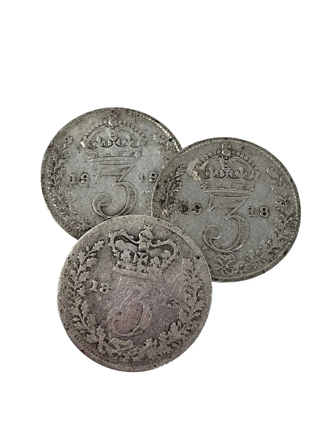GEORGE VI SILVER THREEPENCE COINS MID 20TH CENTURY