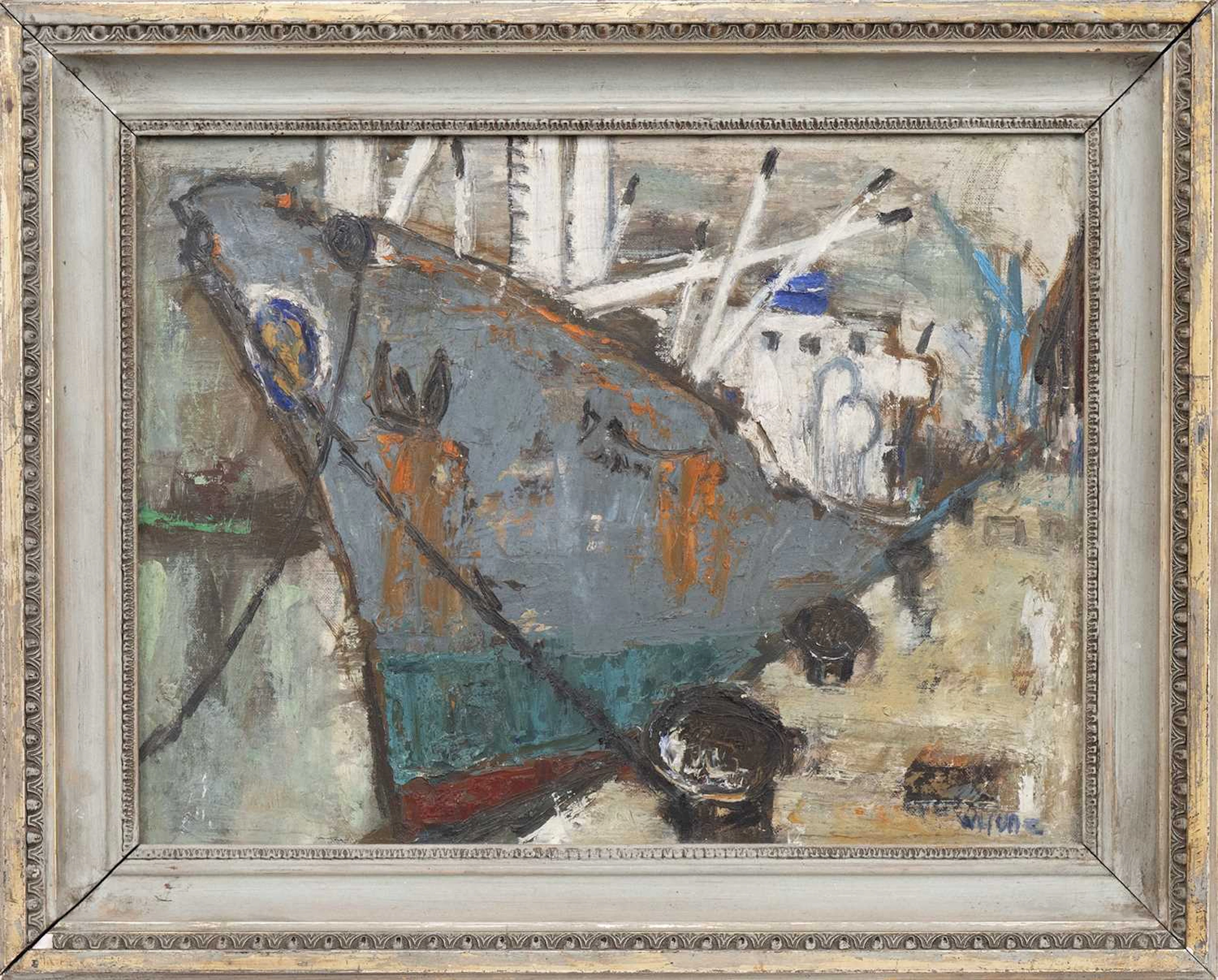 * HERBERT WHONE (BRITISH 1925 - 2011) DOCKSIDE