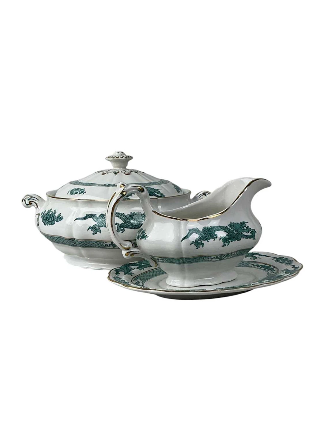 BOOTHS DRAGON PATTERN DINNER SERVICE EARLY 20TH CENTURY