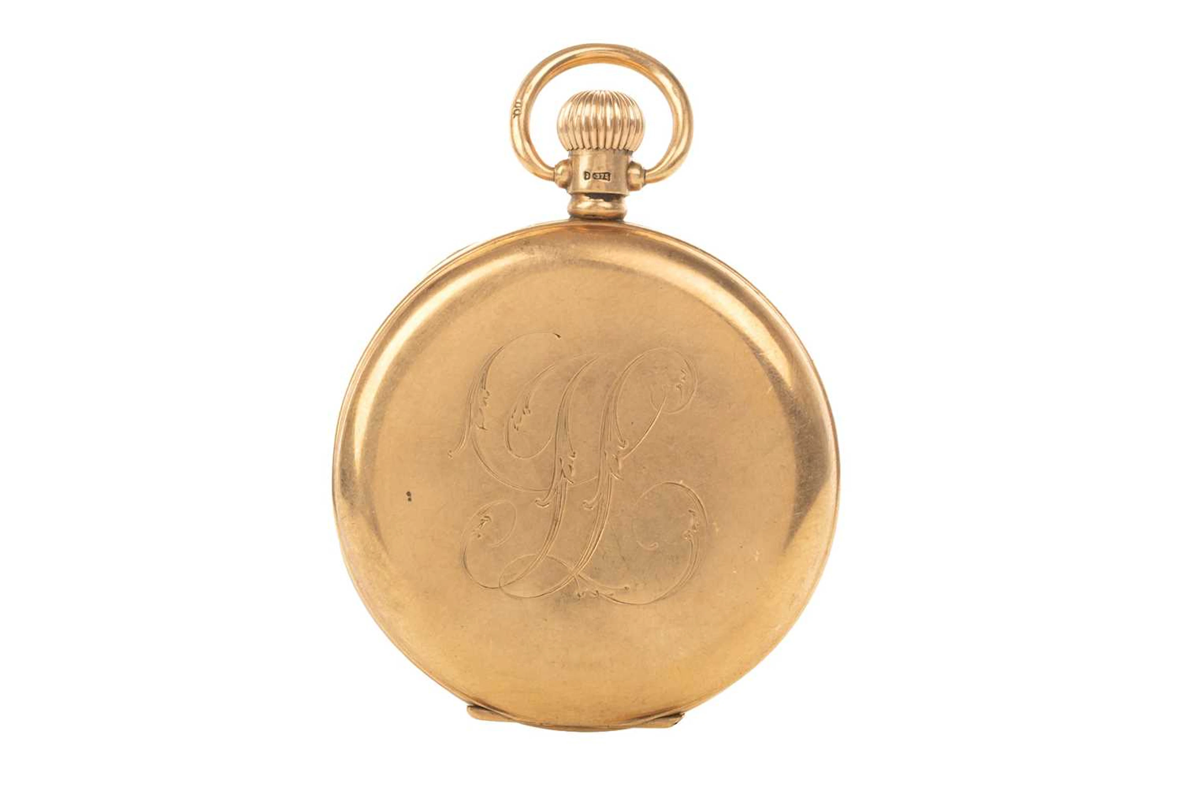 GOLD FULL HUNTER POCKET WATCH LATE 19TH/EARLY 20TH CENTURY