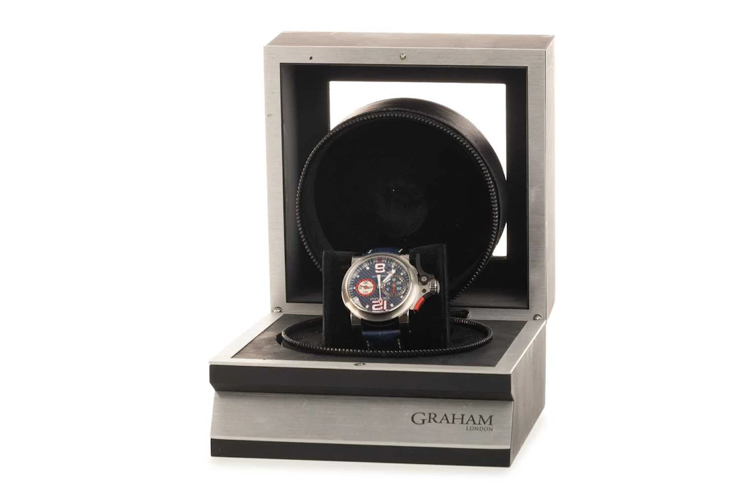 GRAHAM 'CHRONOFIGHTER' STAINLESS STEEL AUTOMATIC WRIST WATCH