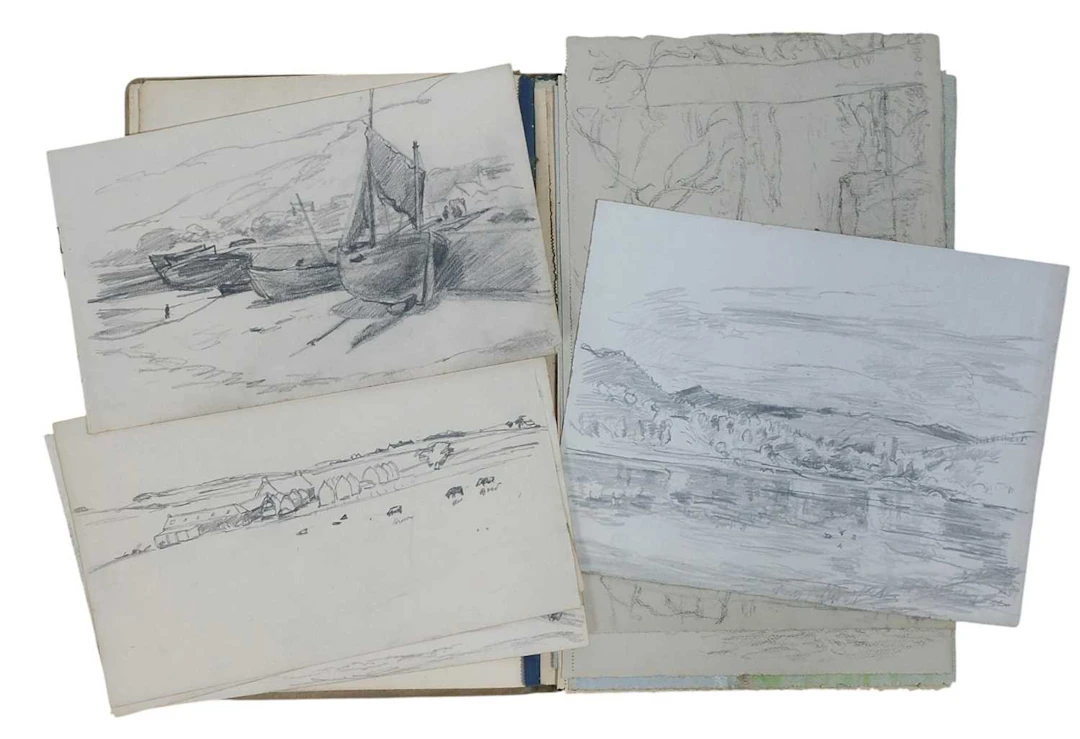 SIR JAMES LEWIS CAW (SCOTTISH 1864 - 1950) FOLIO OF SKETCHES